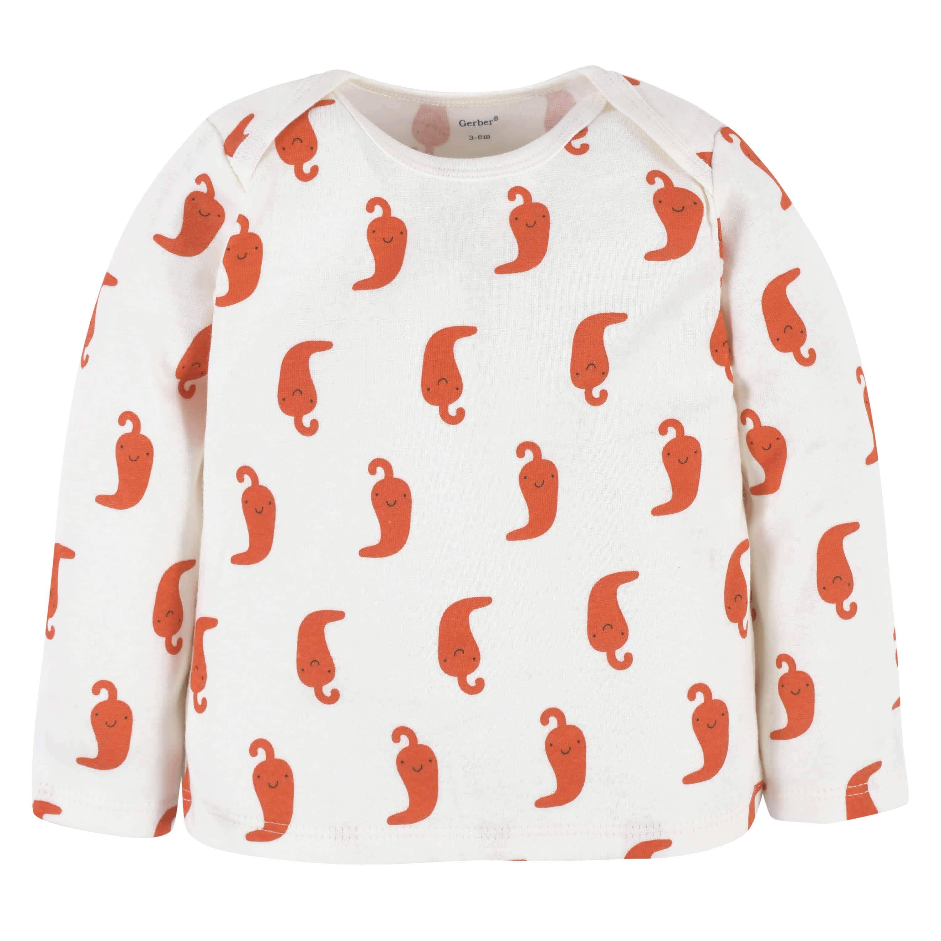 3-Piece Baby Neutral Comfy Stretch Pepper Long Sleeve Shirt, Footed Pant, & Cap Set - Image 3