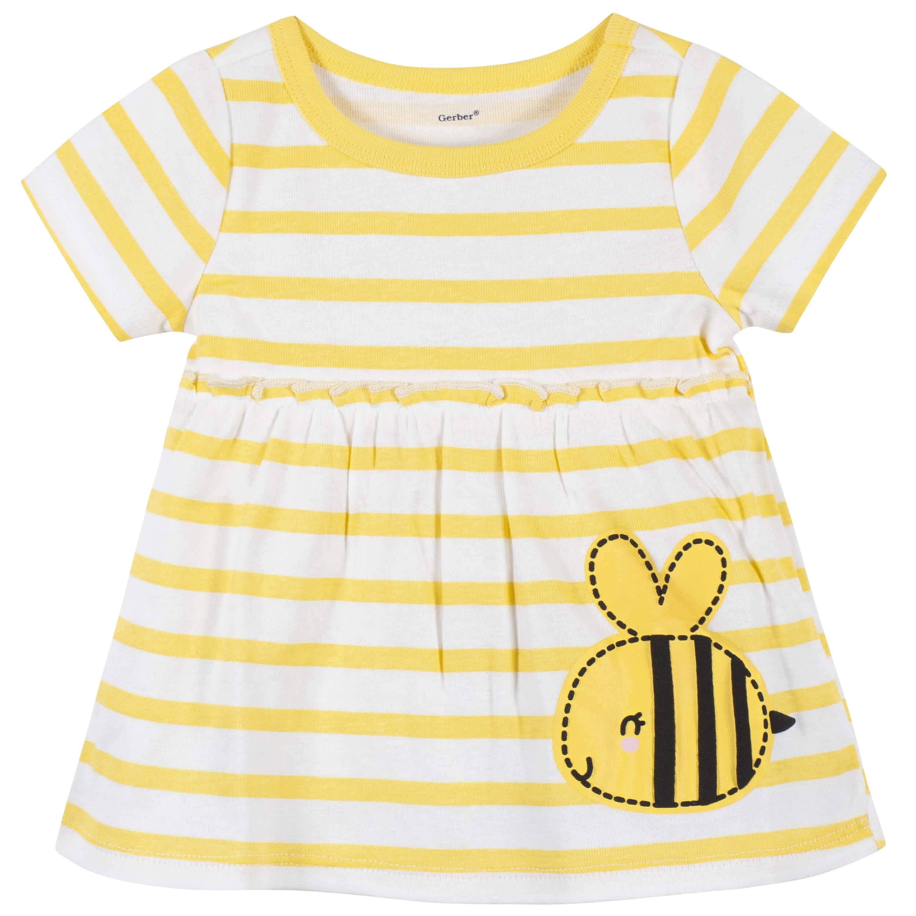 3-Piece Toddler Girls Bee Garden Dress Set, 5T - Image 3