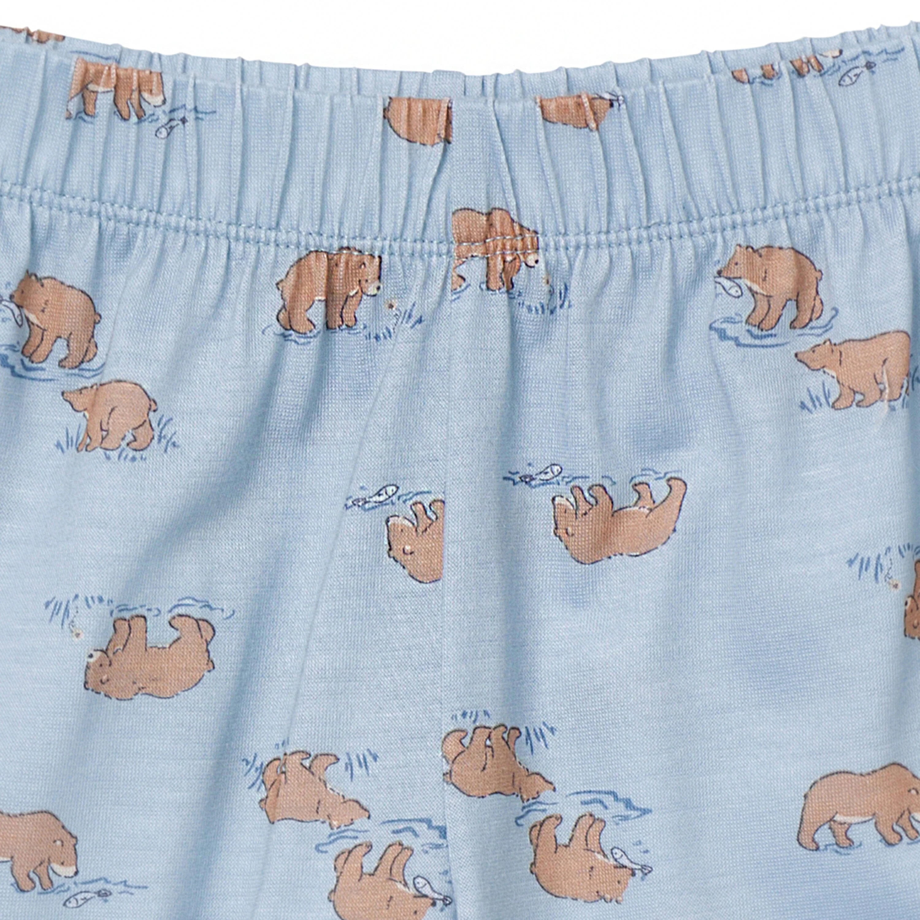 3-Piece Toddler Boys Bear T-Shirt, Shorts & Pants Pajama Set - Image 8