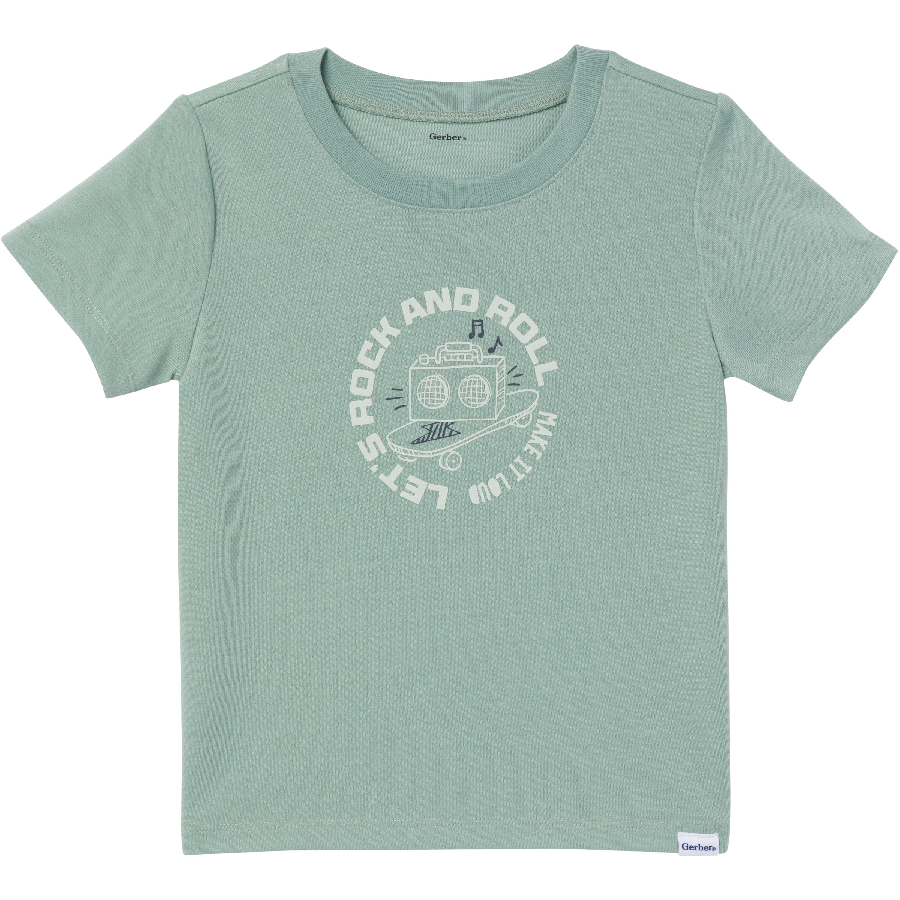 3-Piece Toddler Boys Rock & Roll T-Shirt, Shorts & Pants Pajama Set - Image 2