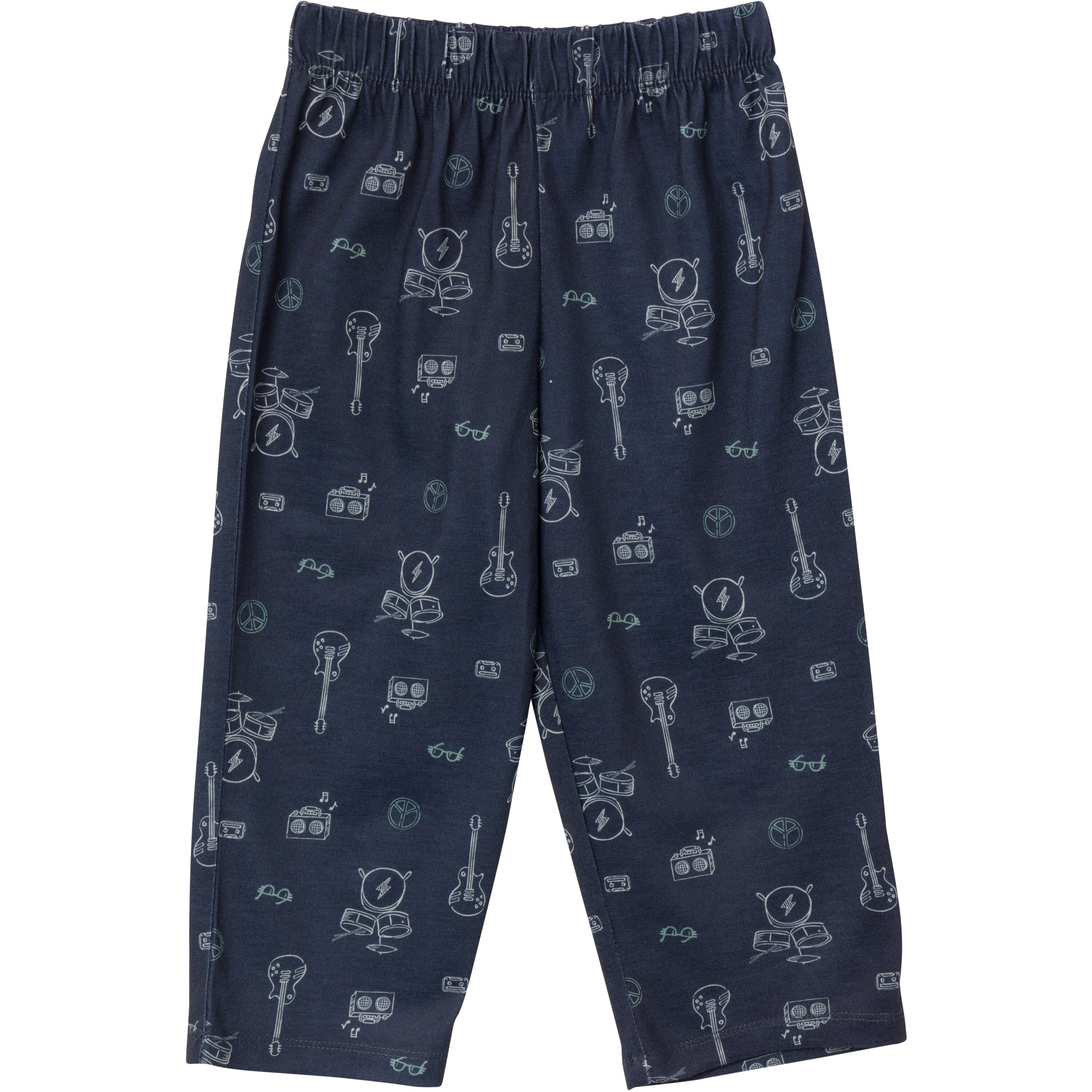 3-Piece Toddler Boys Rock & Roll T-Shirt, Shorts & Pants Pajama Set - Image 6