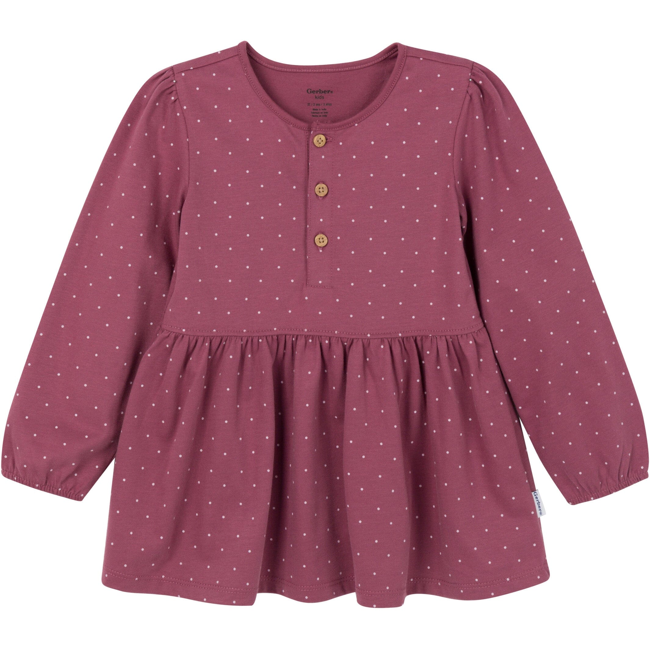 3-Piece Toddler Girls Brown/Violet Tunics and Leggings - Image 2