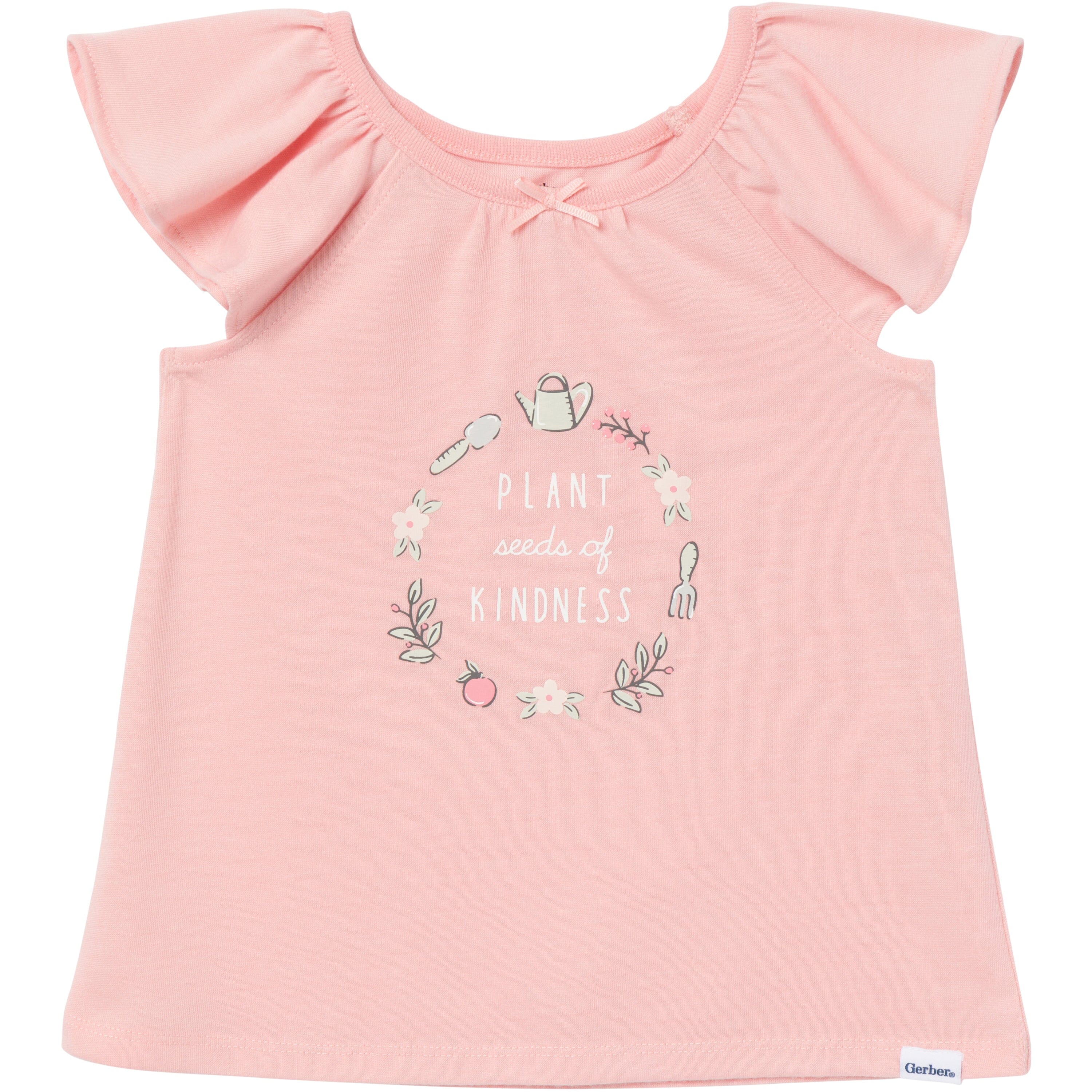 3-Piece Toddler Girls Gardening T-Shirt, Shorts & Pants Pajama Set - Image 5