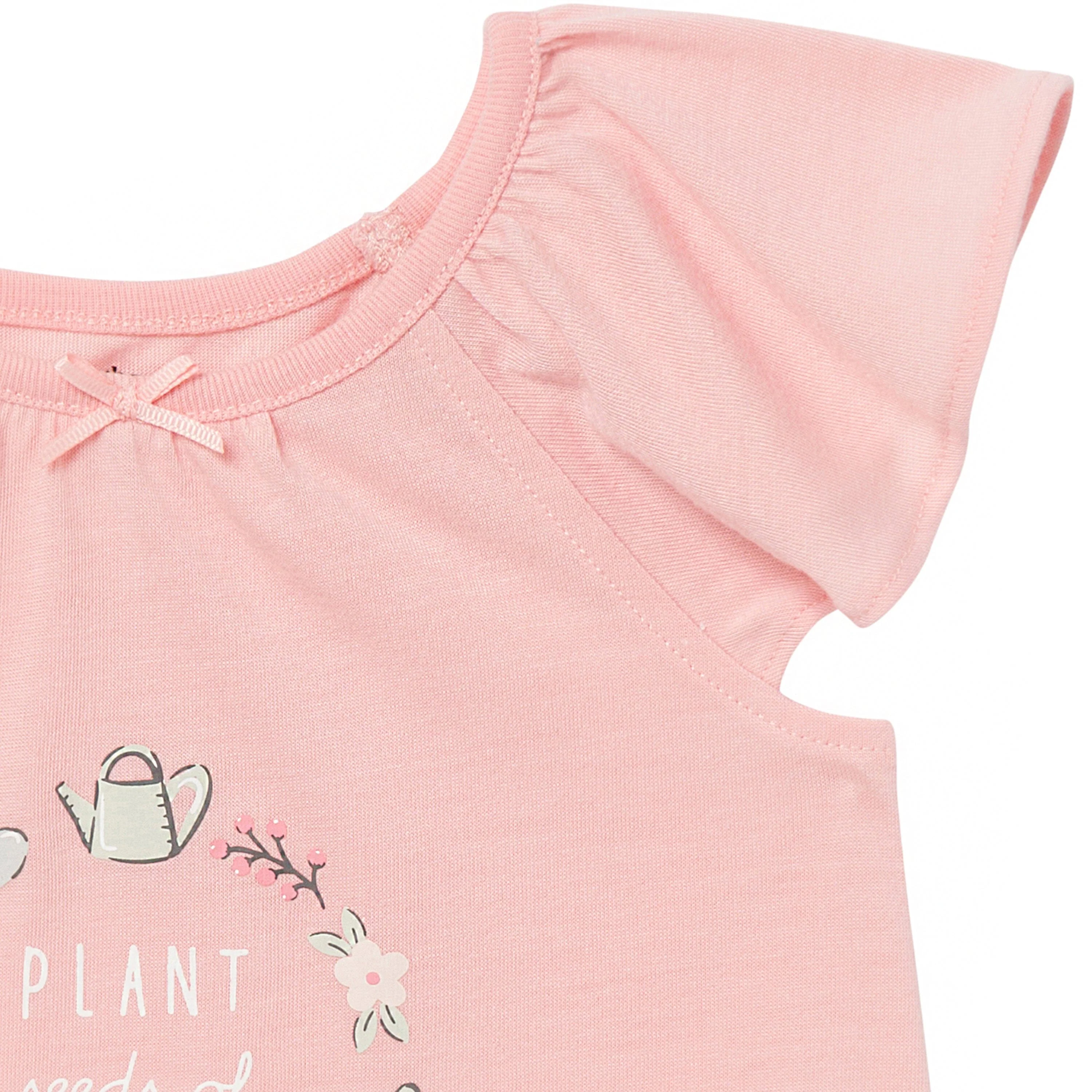 3-Piece Toddler Girls Gardening T-Shirt, Shorts & Pants Pajama Set - Image 6