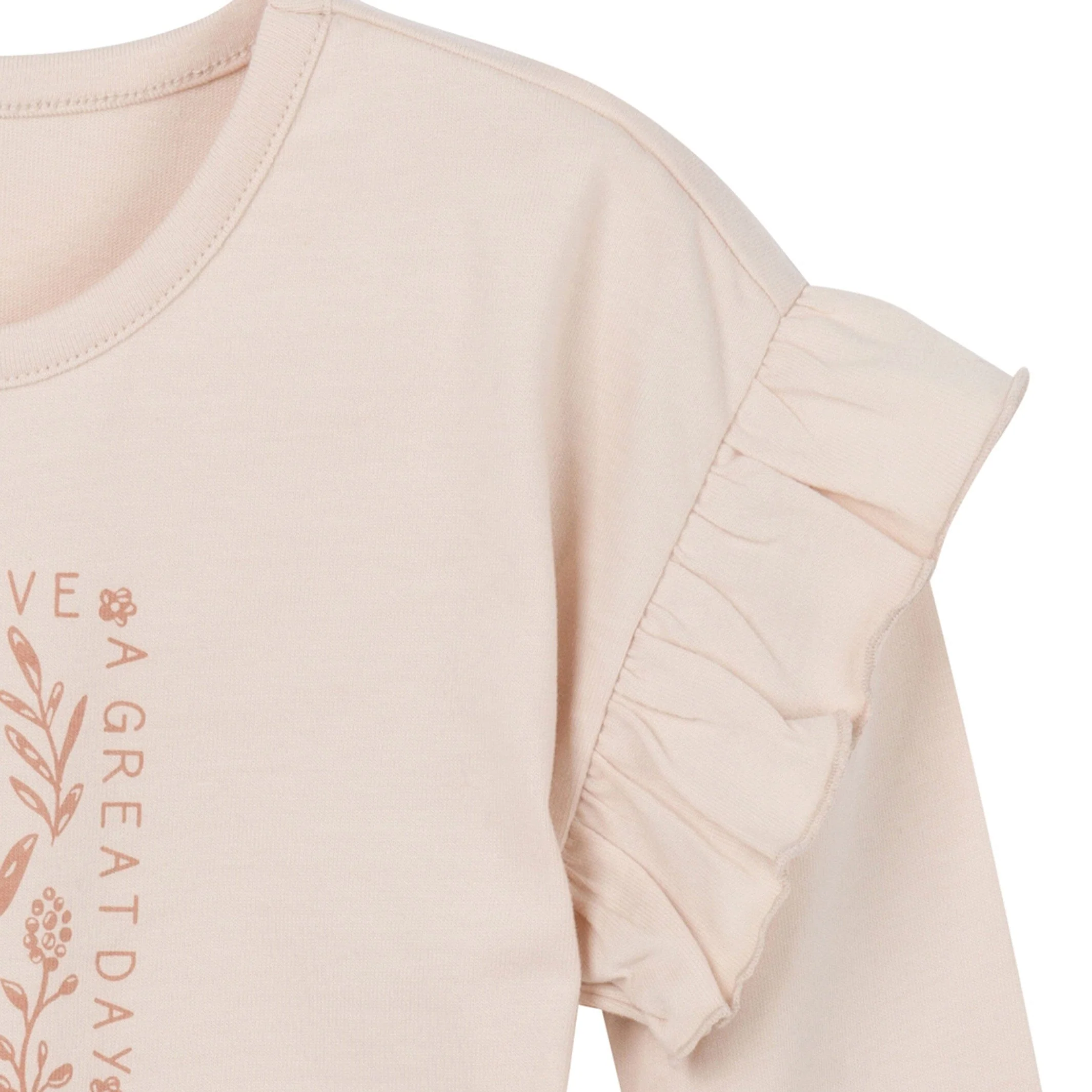 3-Piece Toddler Girls Tan Tops and Pants - Image 5