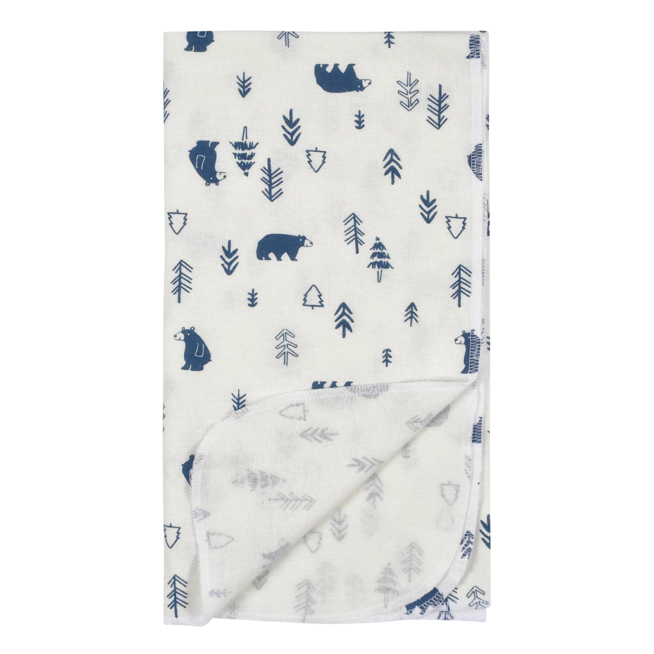 4-Pack Baby Boys Bear Flannel Blankets - Image 4