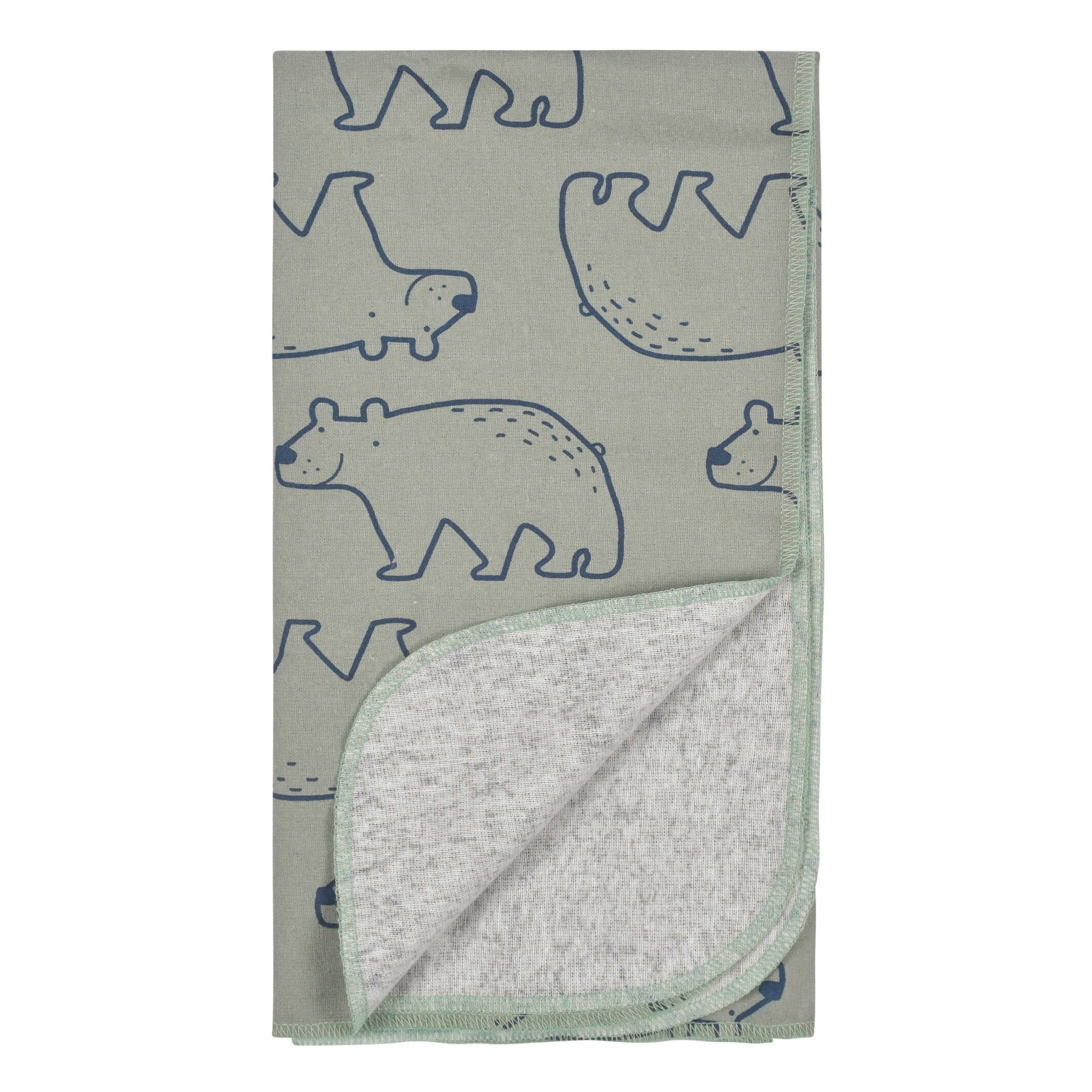 4-Pack Baby Boys Bear Flannel Blankets - Image 6