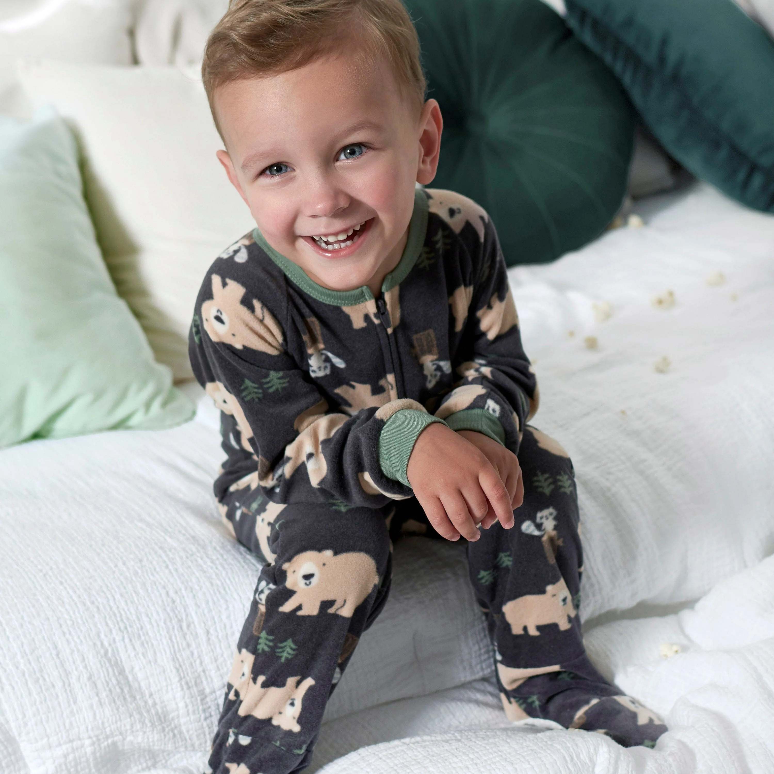 4-Pack Baby & Toddler Boys Buffalo & Bears Fleece Pajamas - Image 3