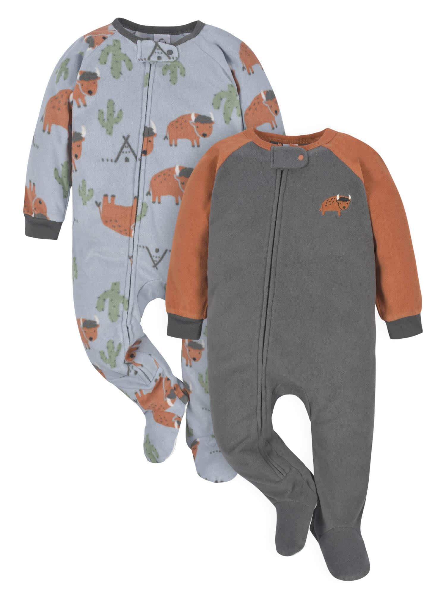 4-Pack Baby & Toddler Boys Buffalo & Bears Fleece Pajamas - Image 4