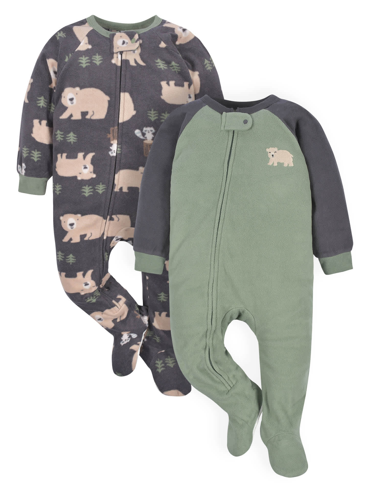 4-Pack Baby & Toddler Boys Buffalo & Bears Fleece Pajamas - Image 9