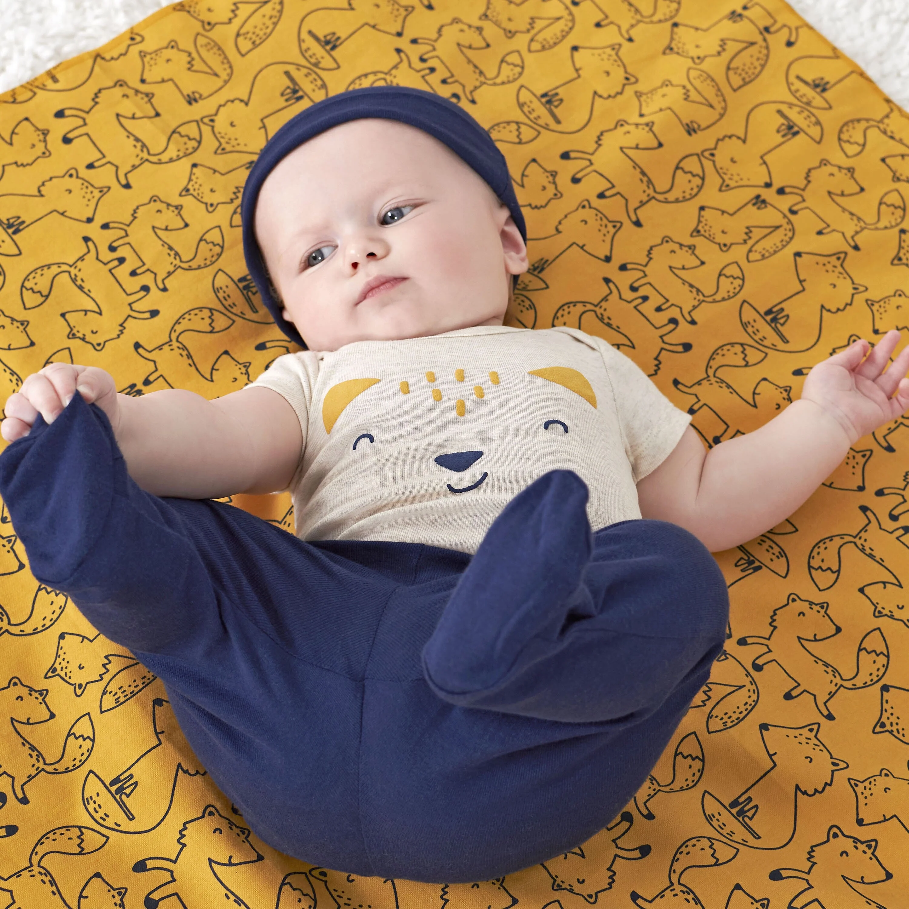 4-Pack Boys Fox Flannel Receiving Blankets - Image 2