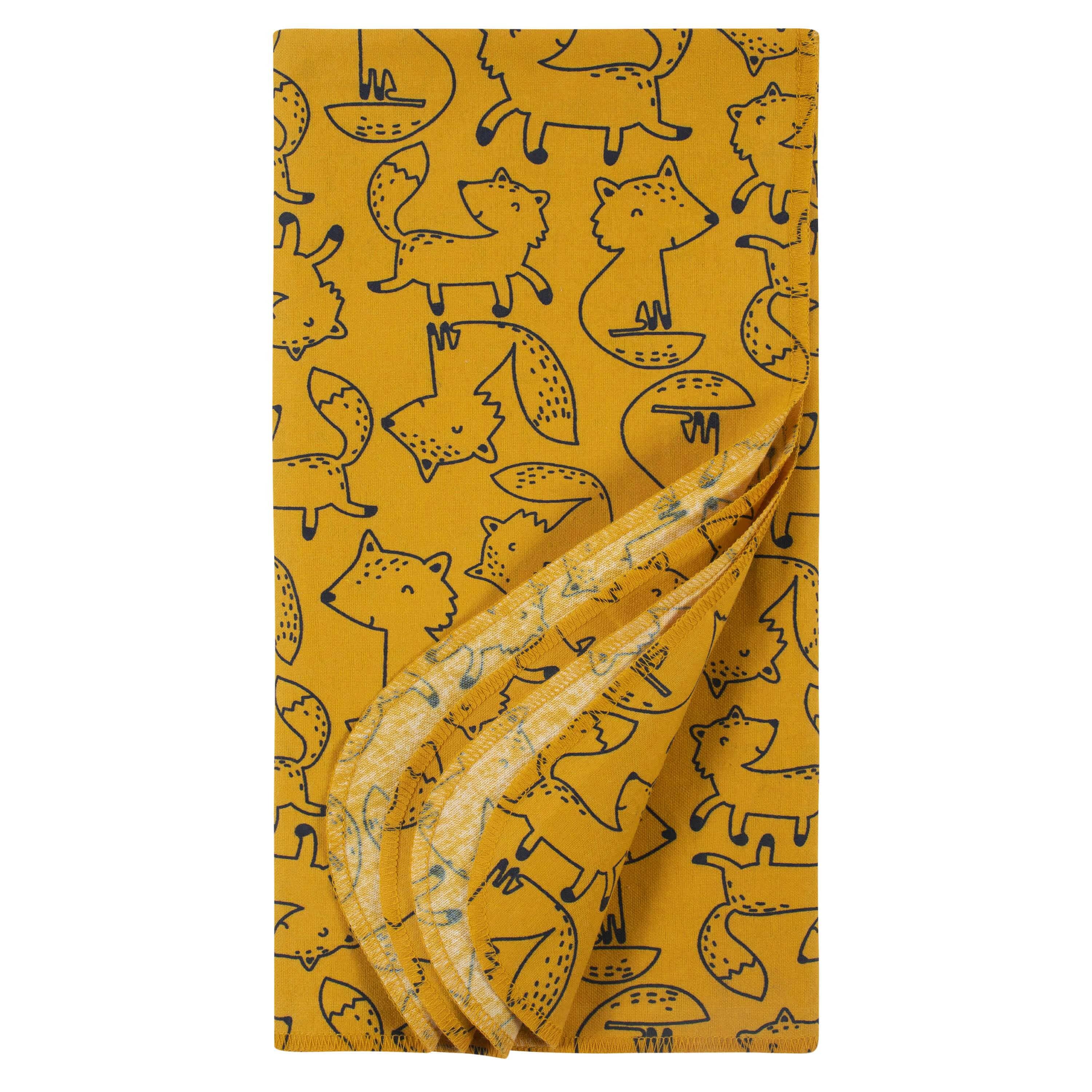 4-Pack Boys Fox Flannel Receiving Blankets - Image 5