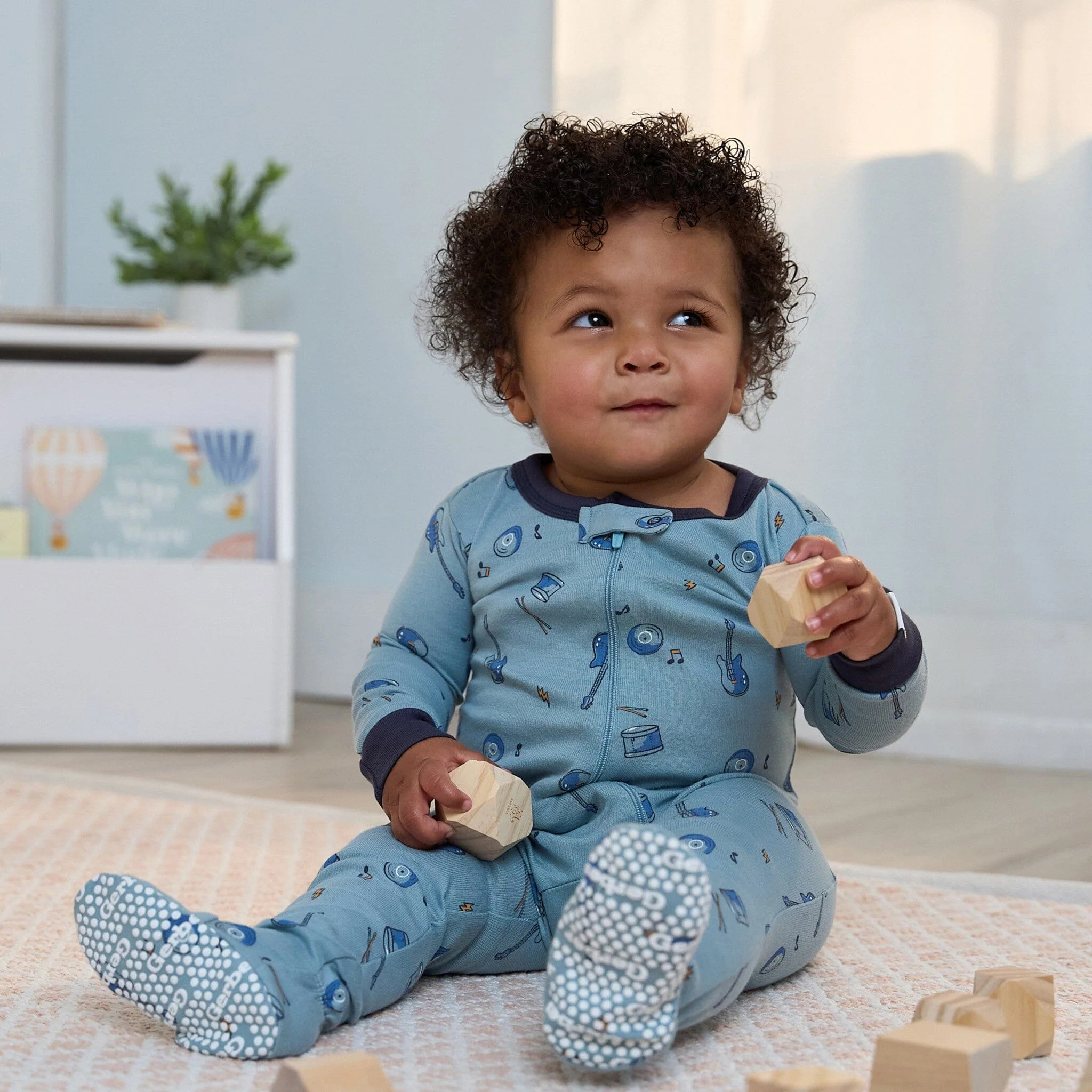 4-Pack Baby & Toddler Boys Music Snug Fit Footed Pajamas - Image 2