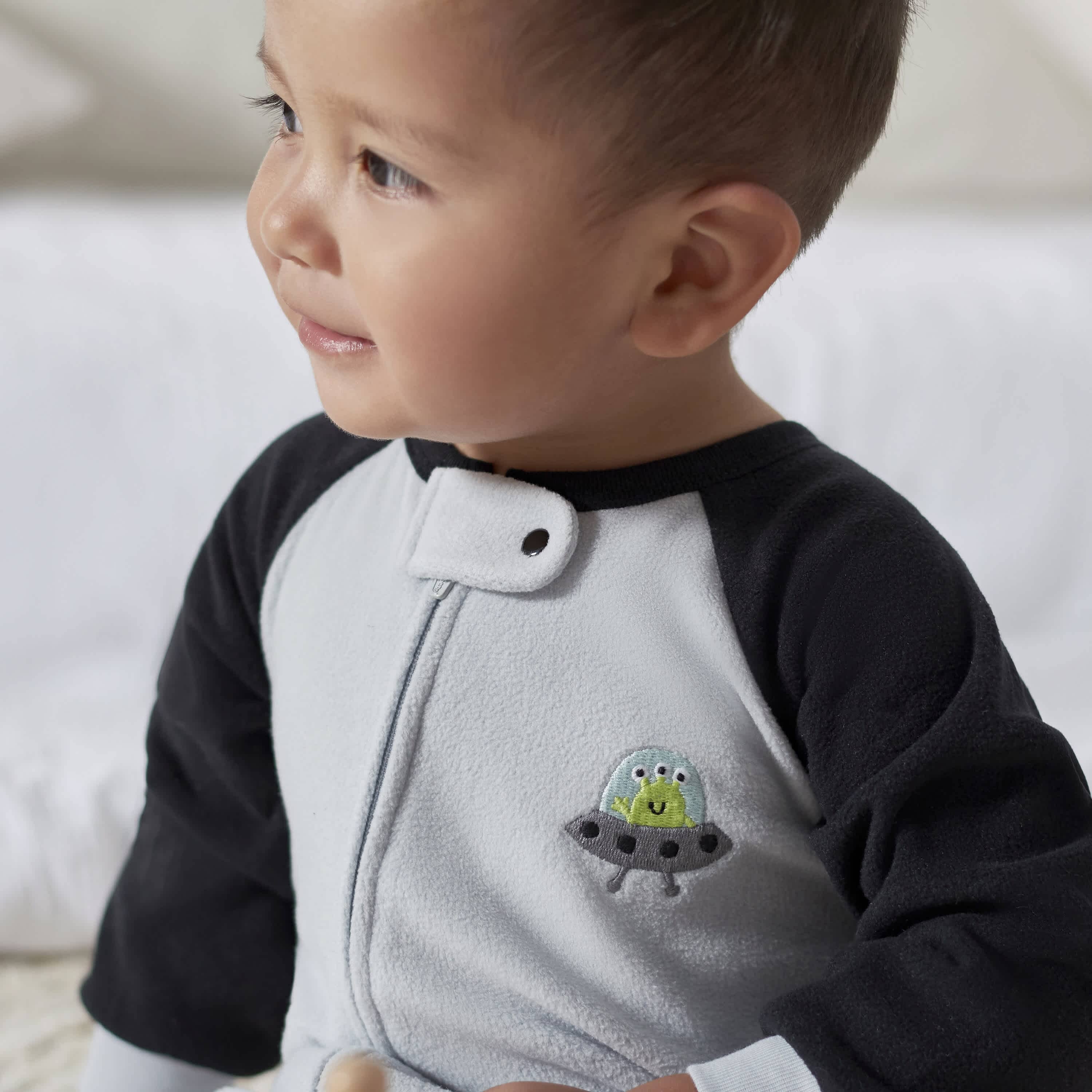 4-Pack Baby & Toddler Boys Space & Dinos Fleece Pajamas - Image 3