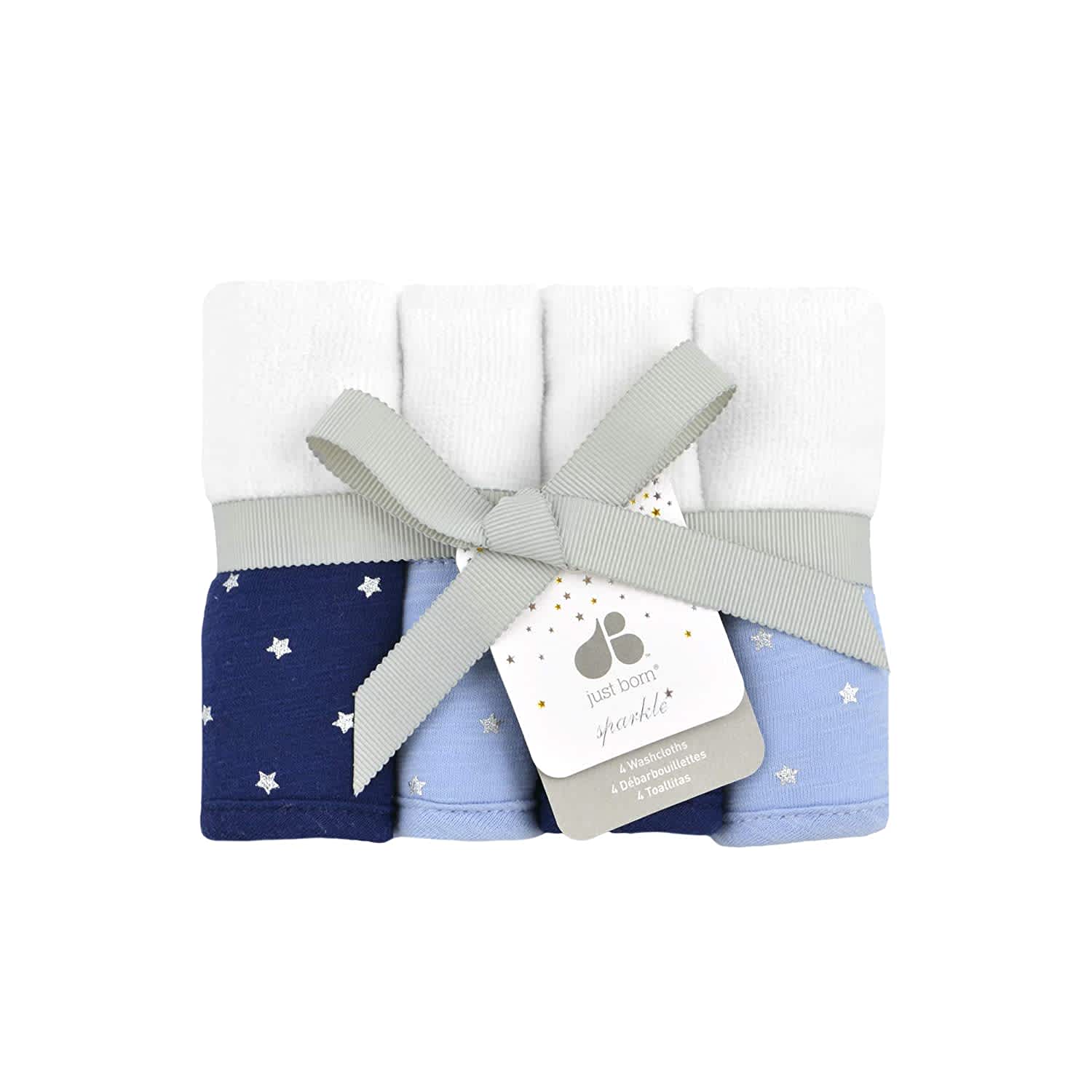 4-Pack Baby & Toddler Boys Stars Woven Washcloths - Image 2