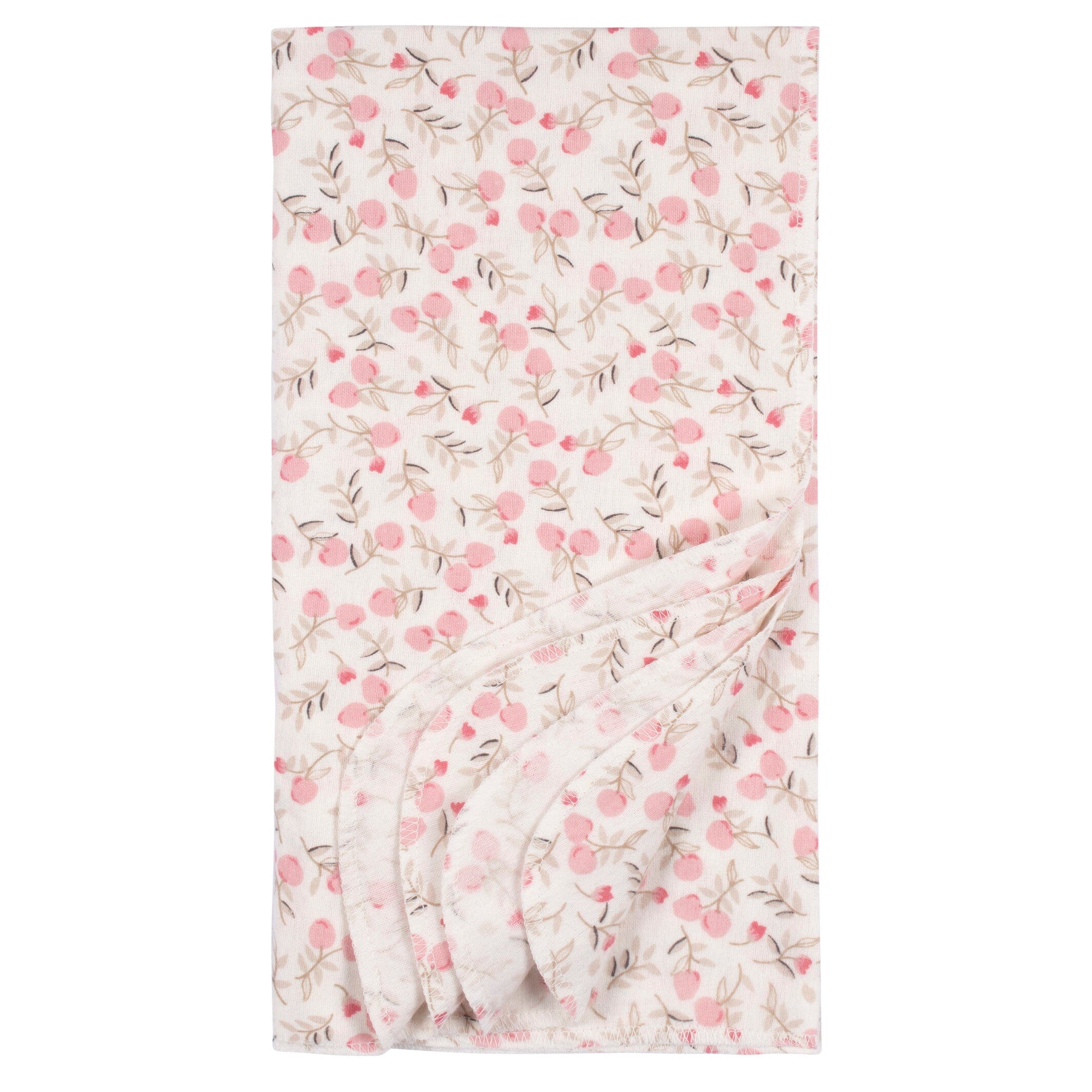 4-Pack Baby Girls Appley Sweet Flannel Blankets - Image 4