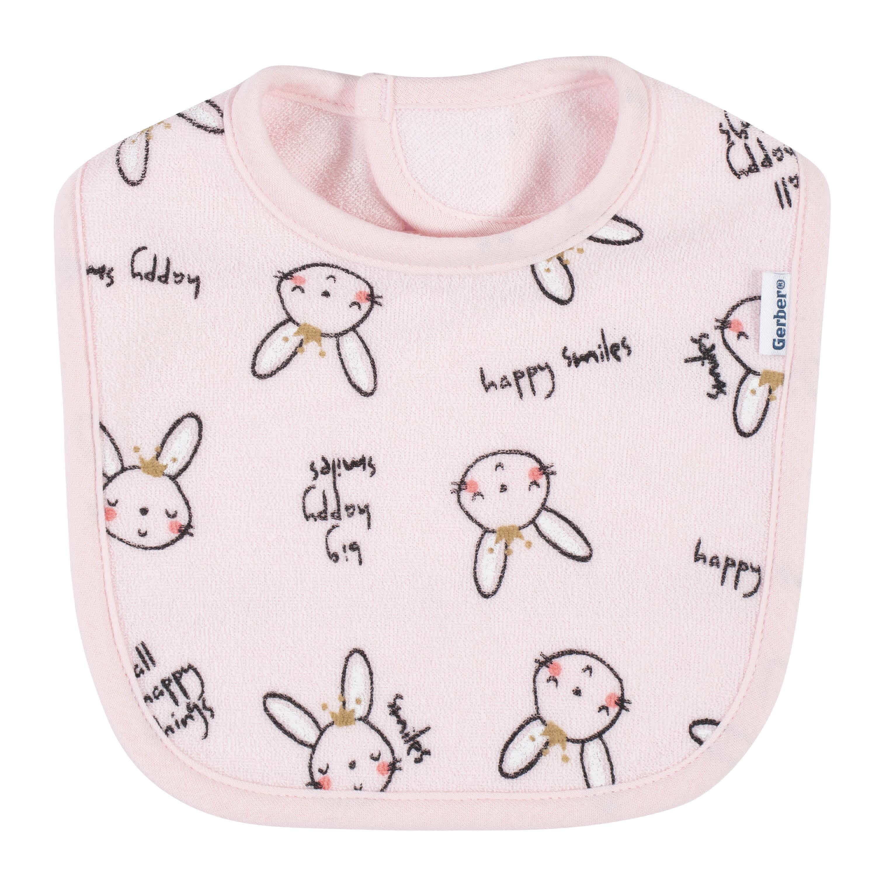 4-Pack Baby Girls Bunny Ballerina Bibs - Image 3