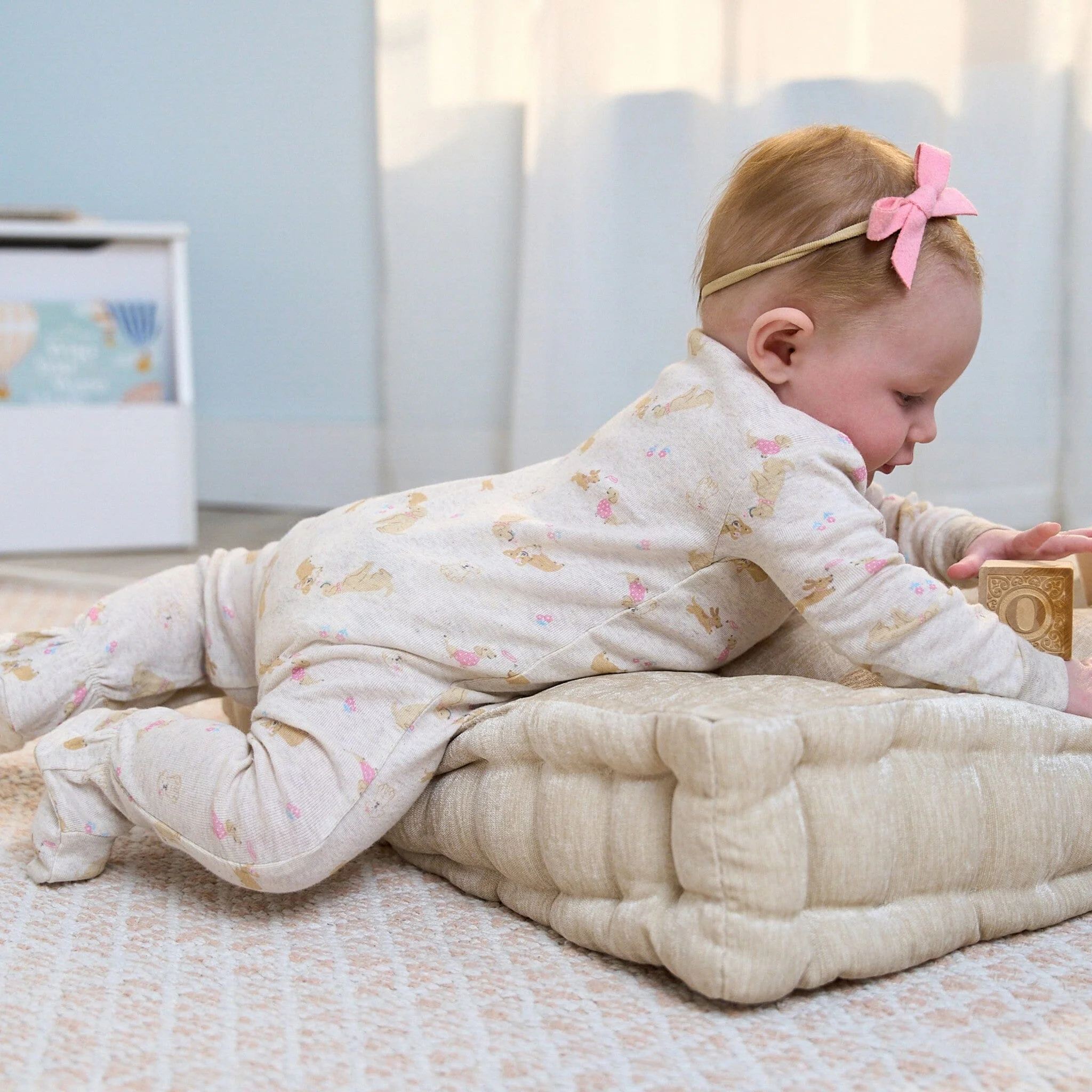 4-Pack Baby & Toddler Girls Dogs Snug Fit Footed Pajamas - Image 3