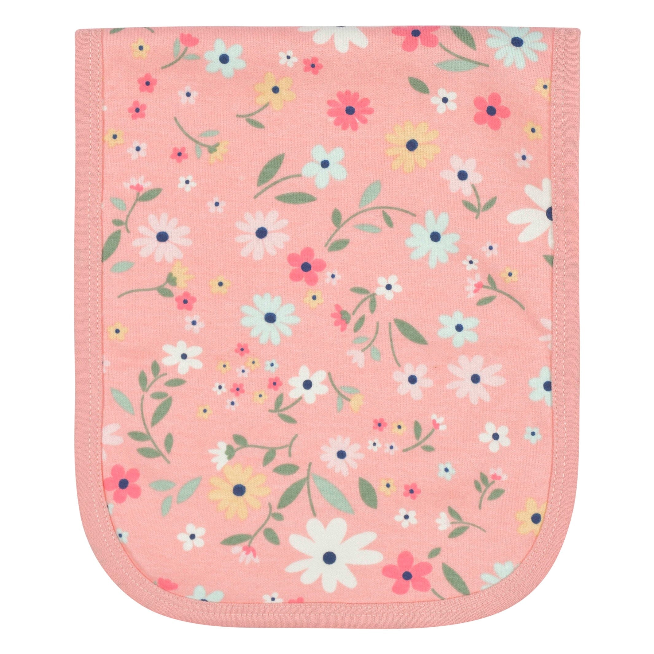 4-Pack Baby Girls Fox Burp Cloths - Image 2