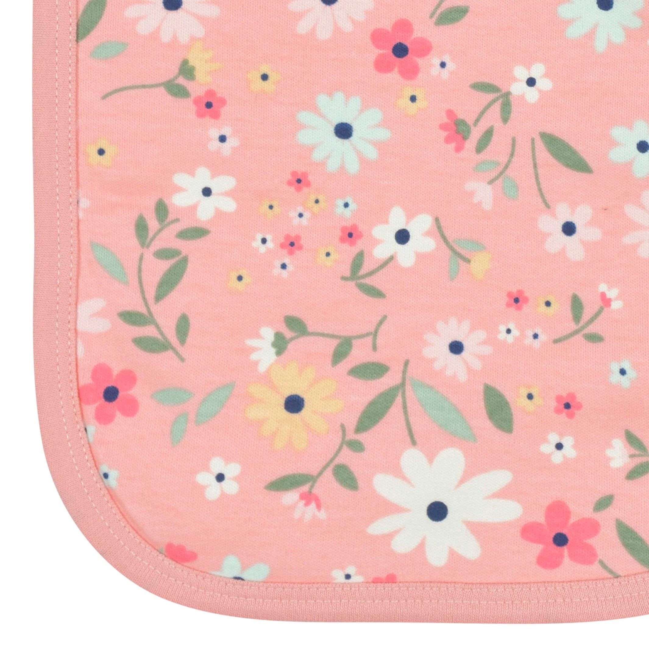 4-Pack Baby Girls Fox Burp Cloths - Image 3