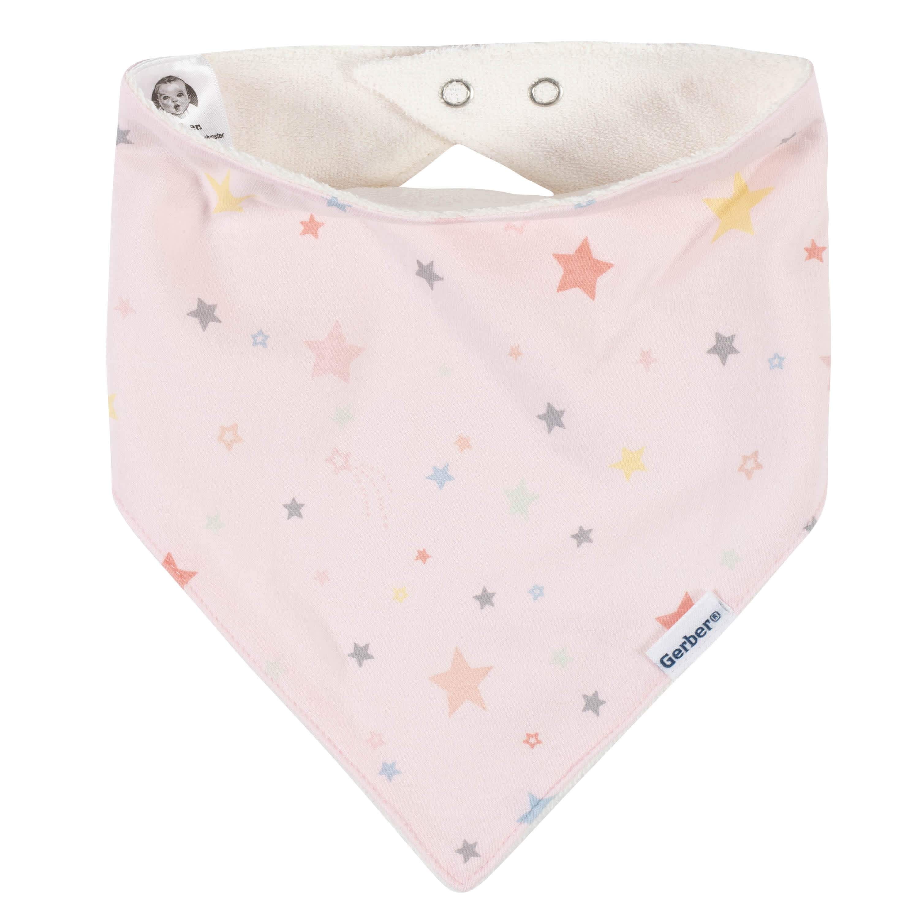 4-Pack Baby Girls Rainbow Bandana Bibs - Image 5