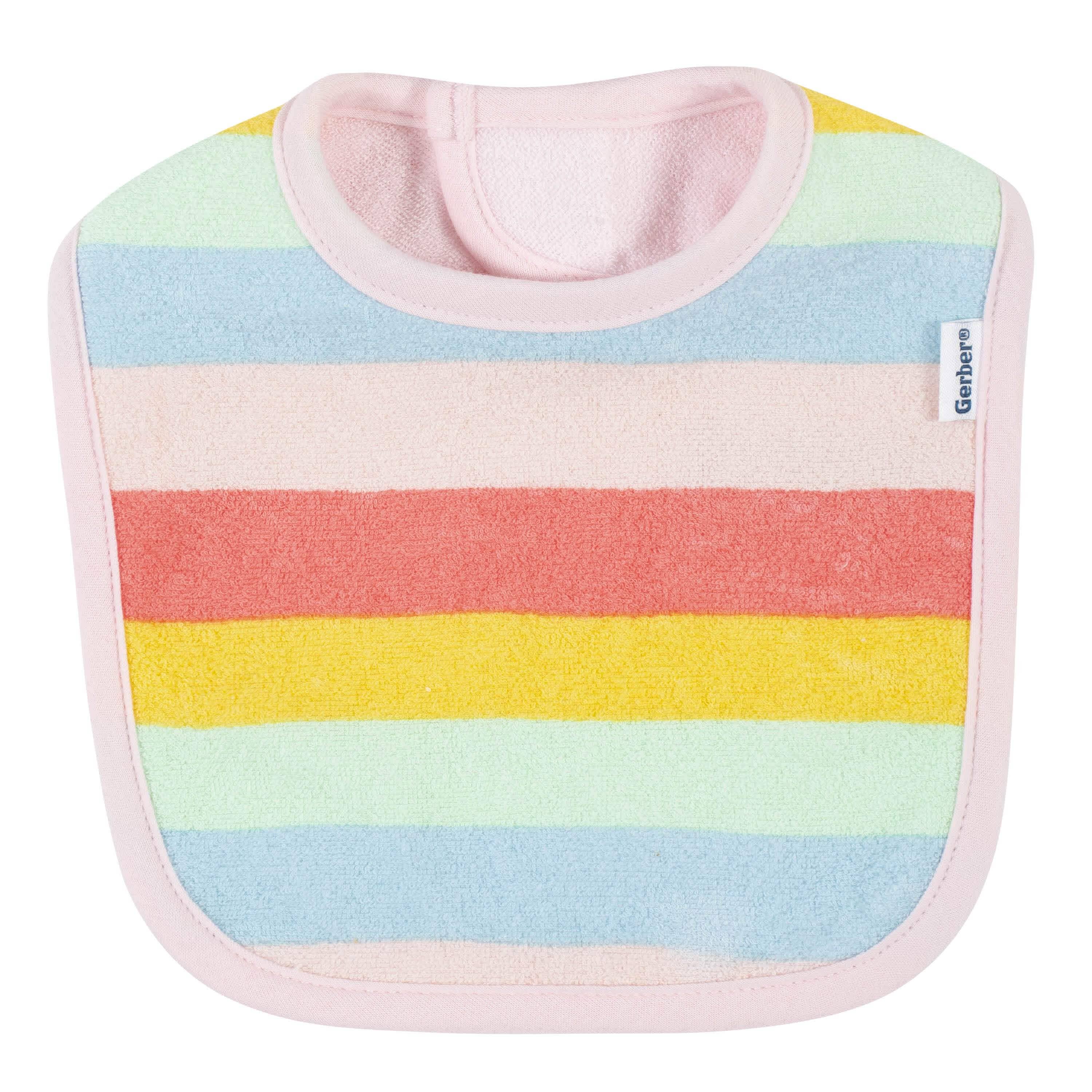 4-Pack Baby Girls Rainbow Bibs - Image 4