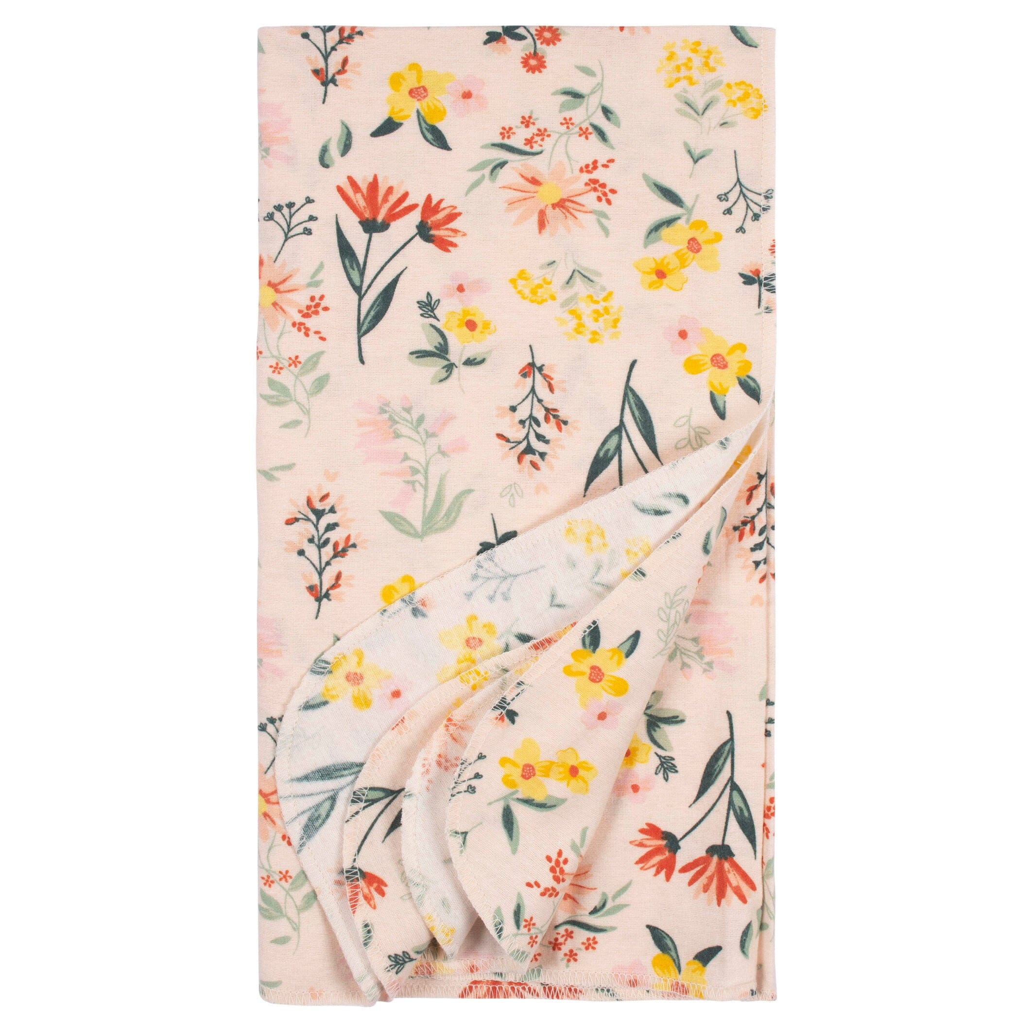 4-Pack Baby Girls Wildflower Flannel Blankets - Image 2