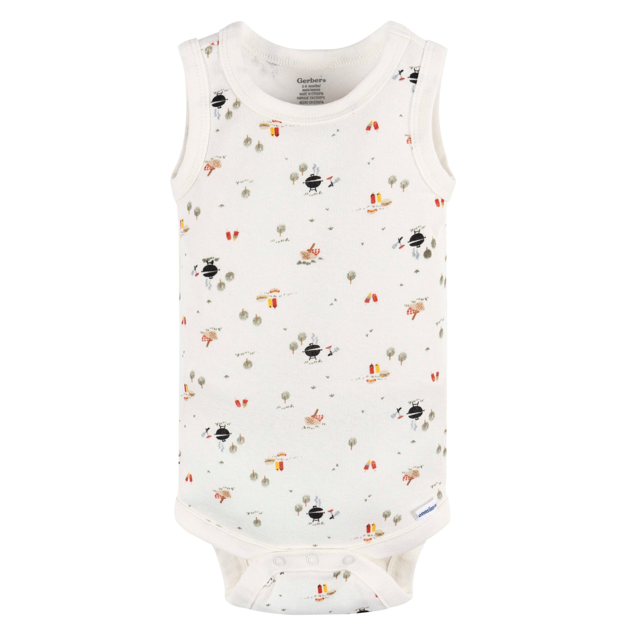 4-Pack Baby Boys Backyard BBQ Sleeveless Onesies® Bodysuits - Image 4