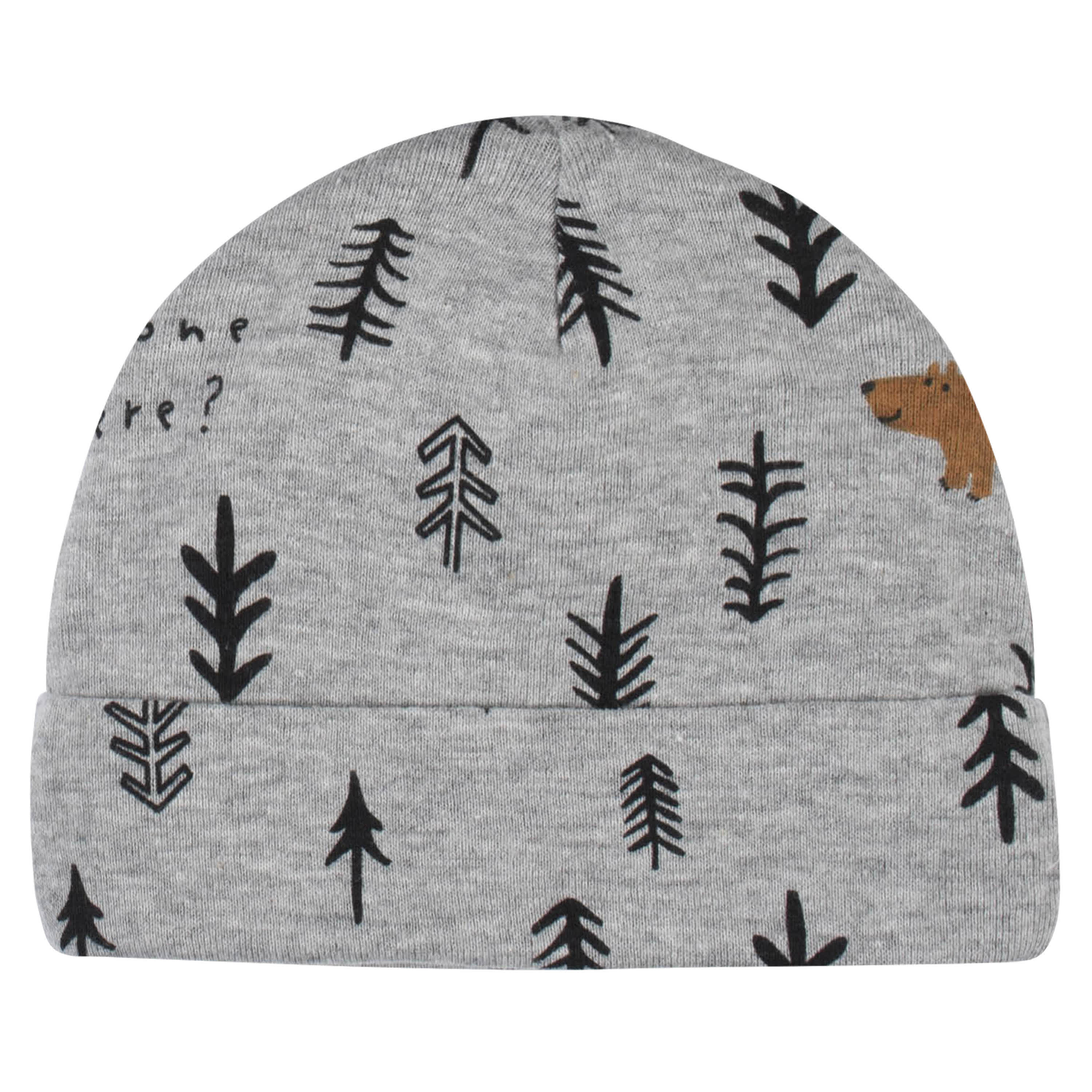 4-Pack Baby Boys Bear Caps - Image 3