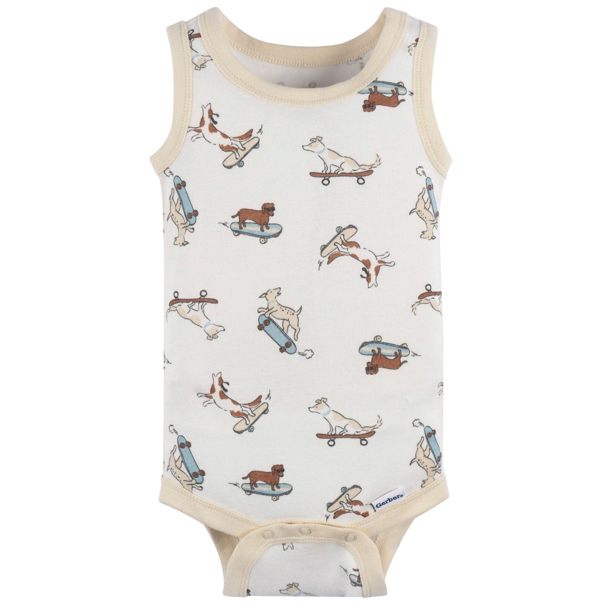 4-Pack Baby Boys Blue Bike Sleeveless Onesies® Bodysuits - Image 5