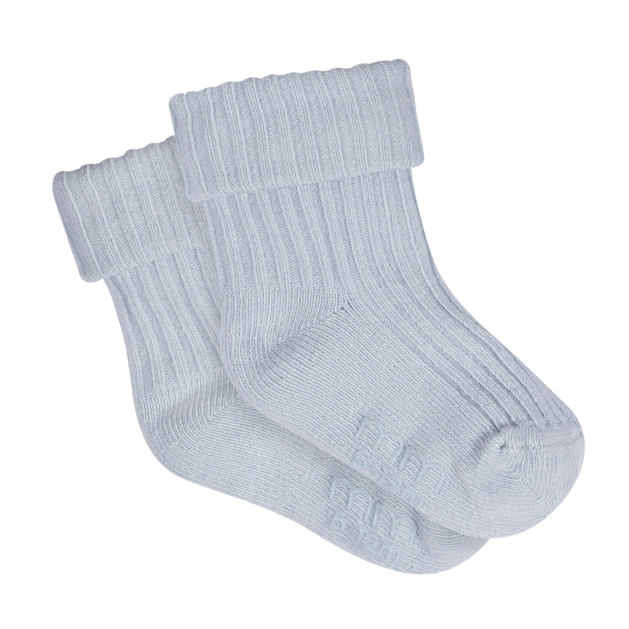 4-Pack Baby Boys Blue Rolled Cuff Ribbed Socks - Image 3