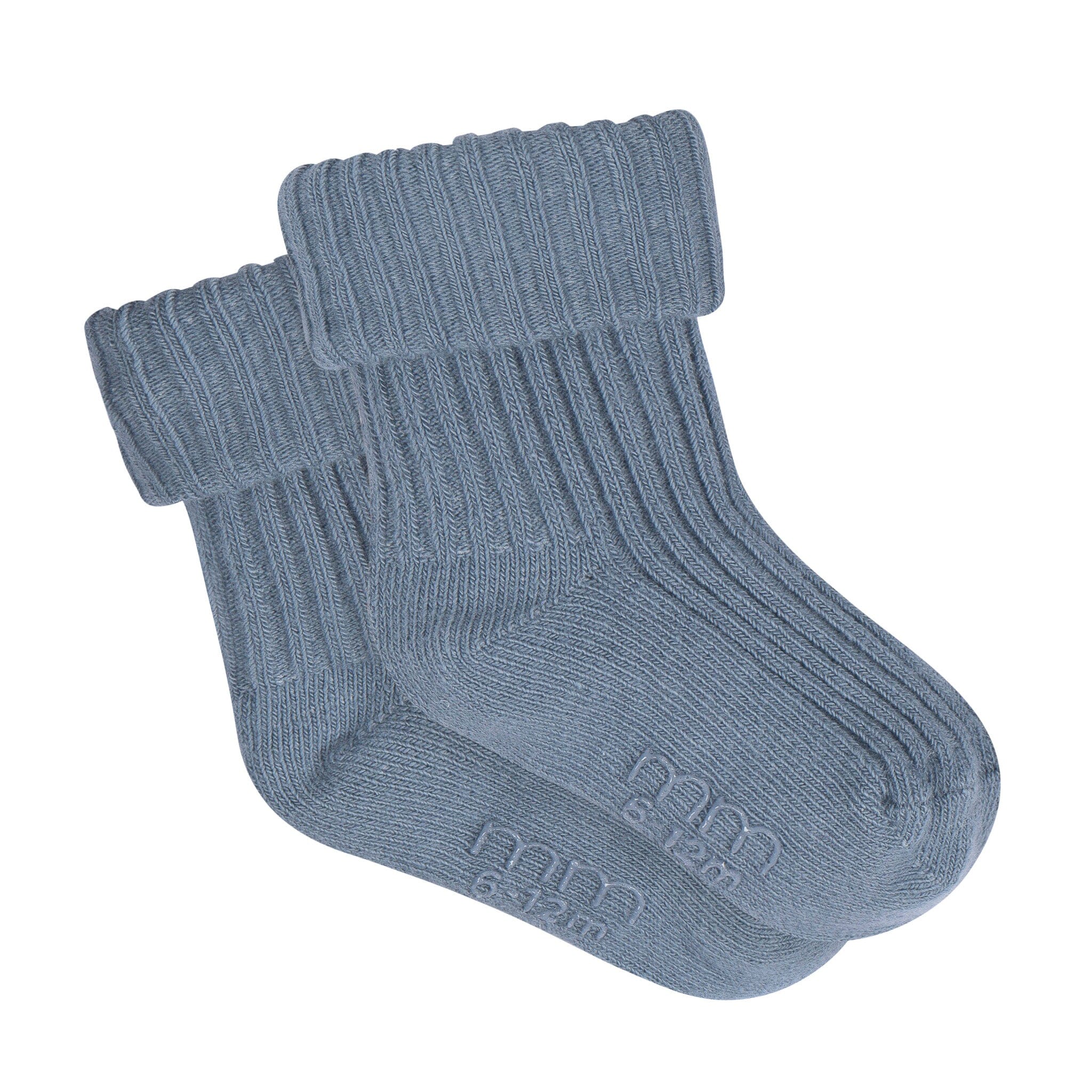 4-Pack Baby Boys Blue Rolled Cuff Ribbed Socks - Image 5