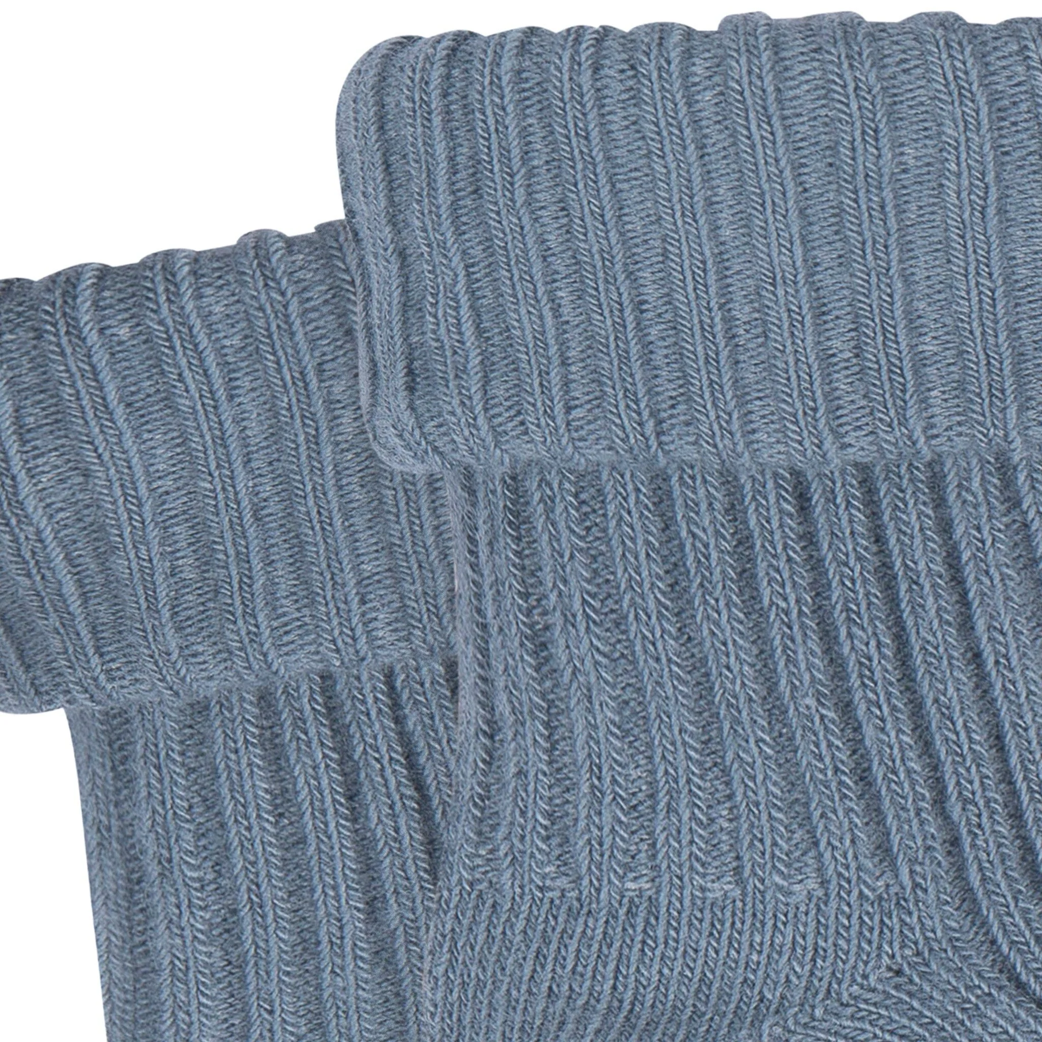 4-Pack Baby Boys Blue Rolled Cuff Ribbed Socks - Image 7