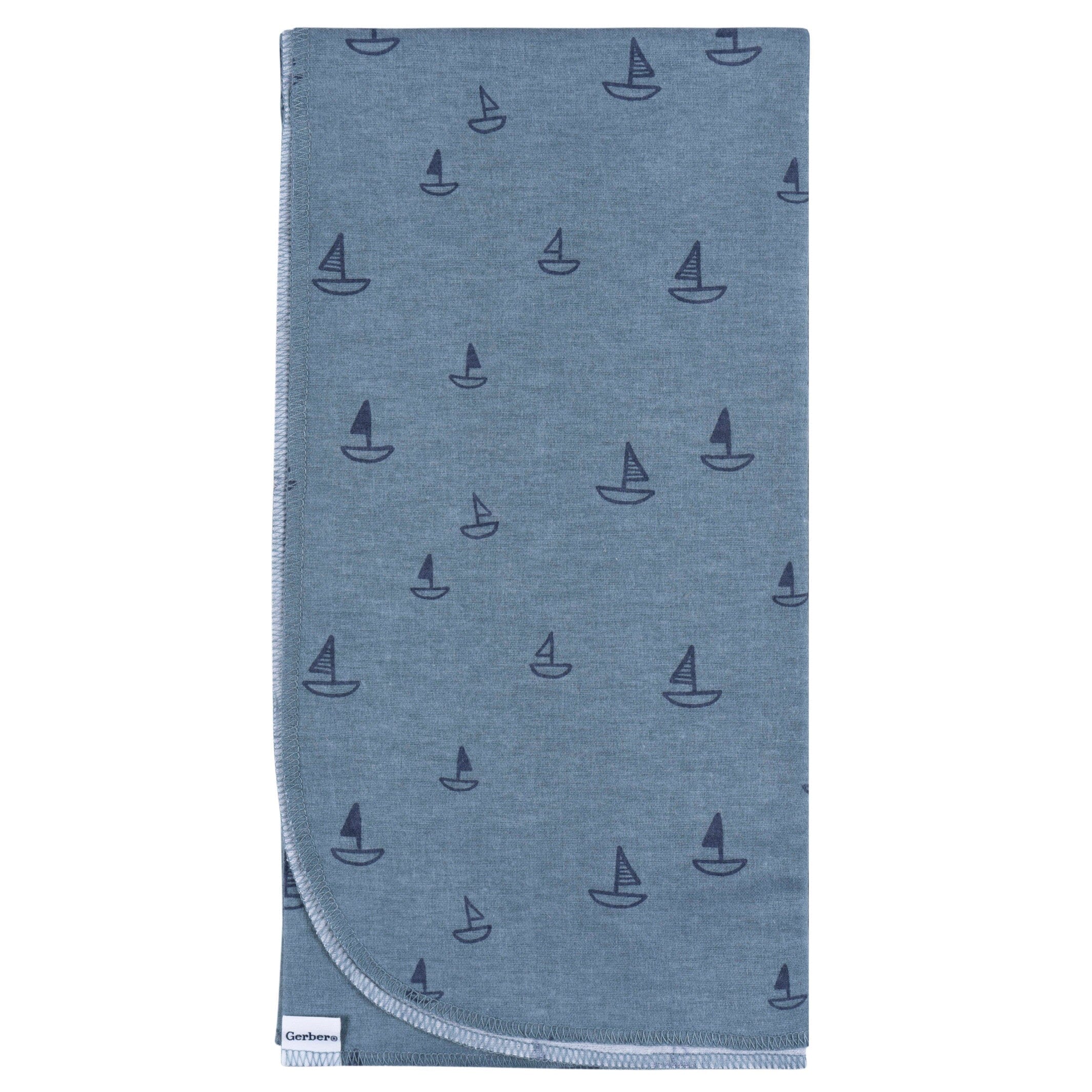 4-Pack Baby Boys Coastal Calm Flannel Blankets - Image 3