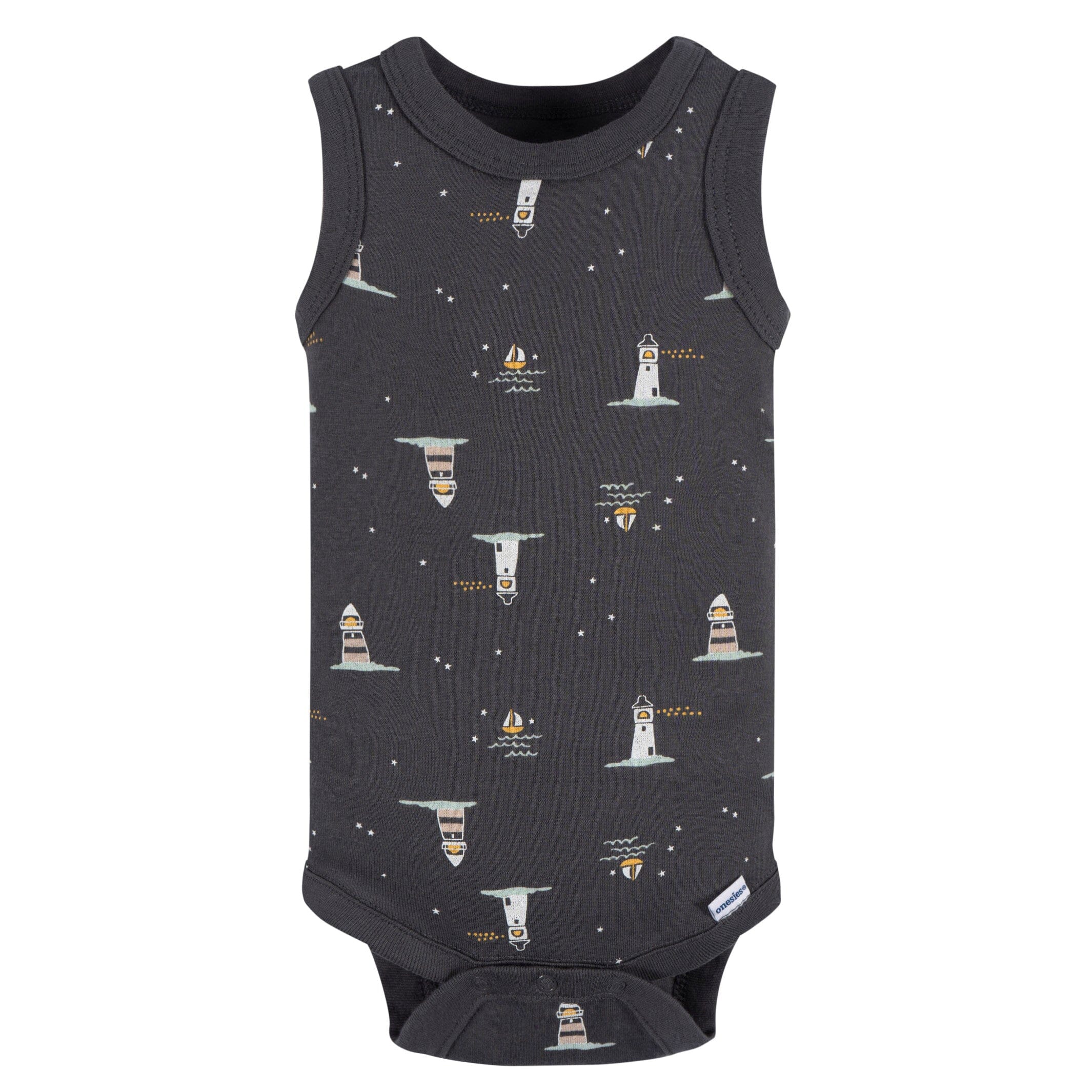 4-Pack Baby Boys Coastal Sleeveless Onesies® Bodysuits - Image 4