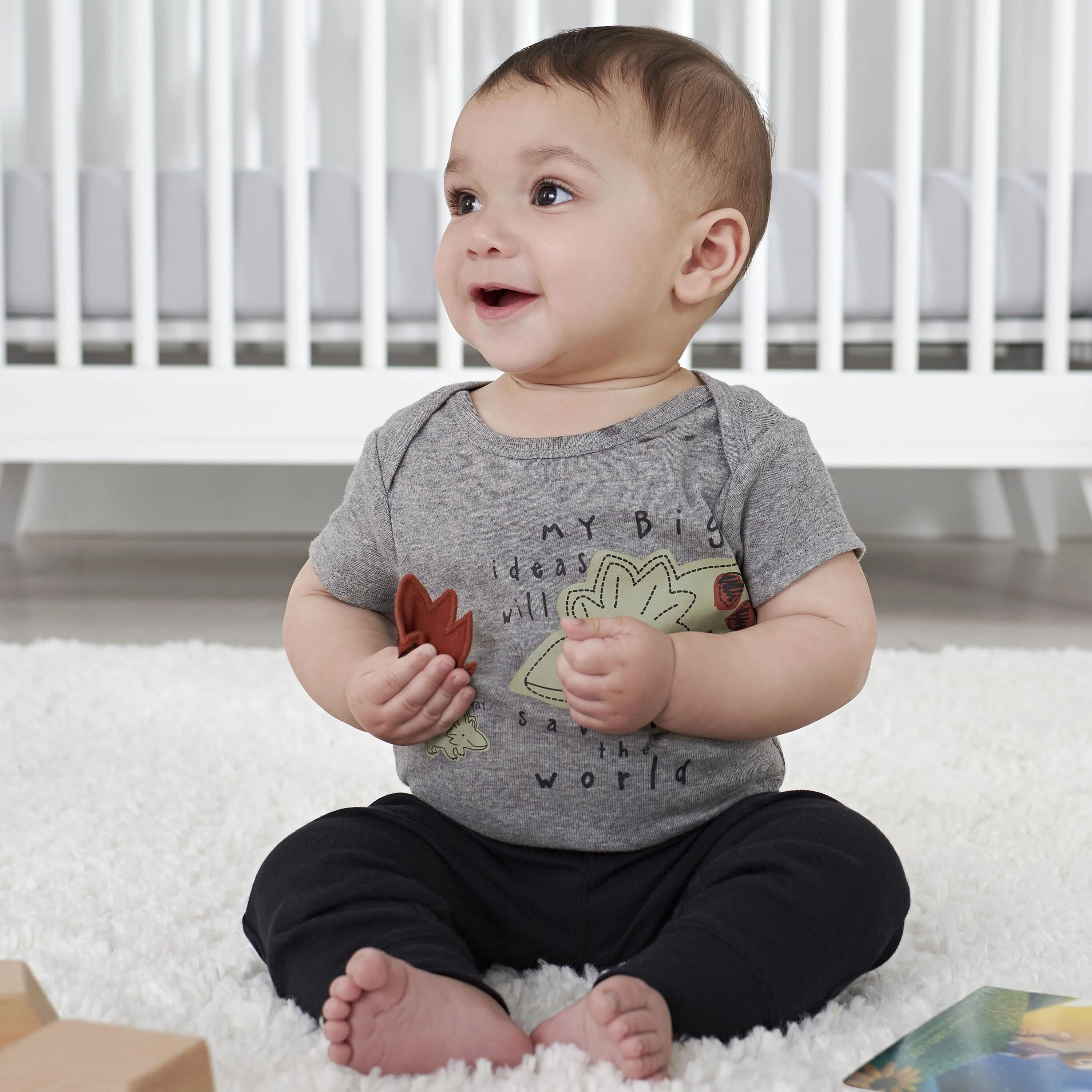 4-Pack Baby Boys Dino Short Sleeve Onesies® Bodysuits - Image 2
