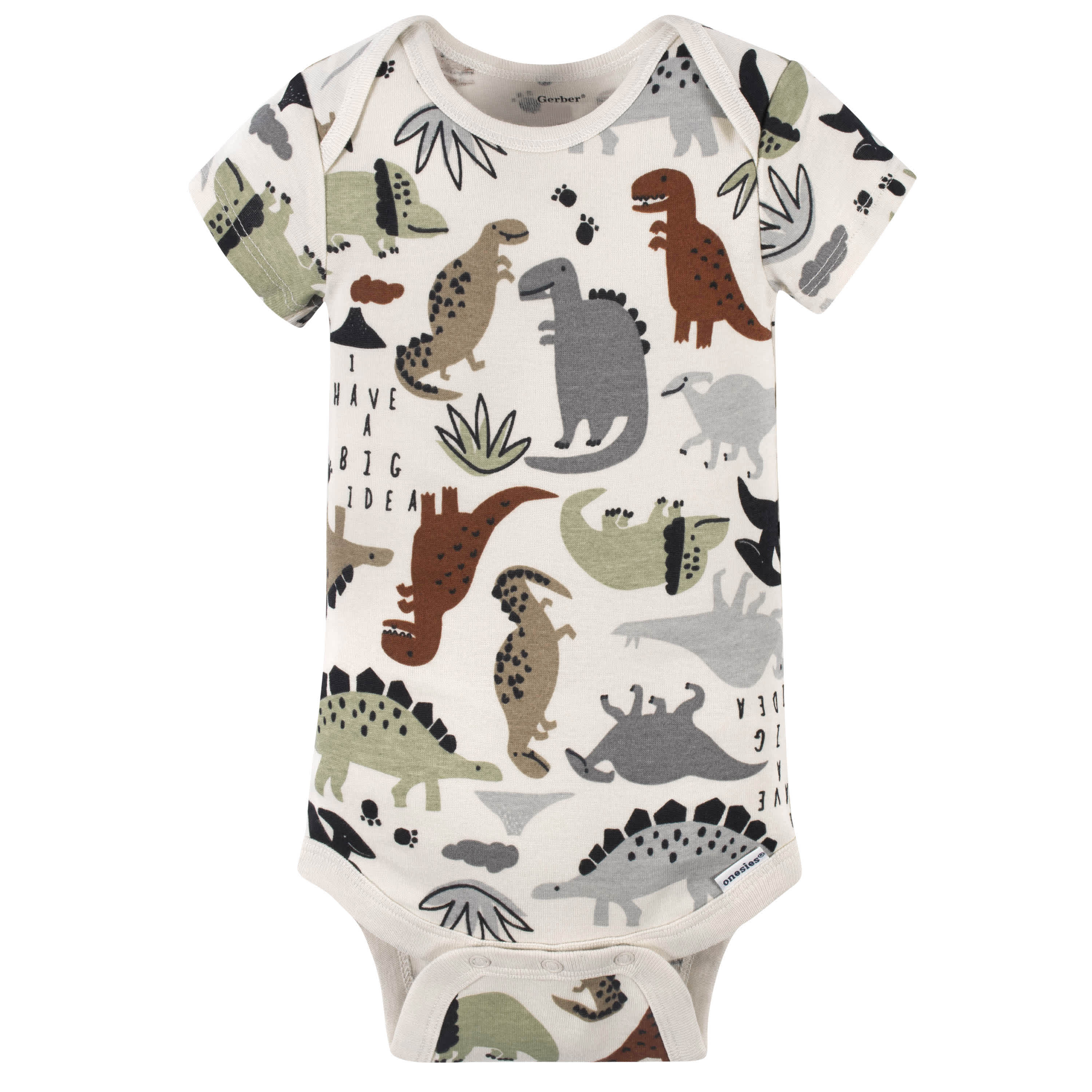 4-Pack Baby Boys Dino Short Sleeve Onesies® Bodysuits - Image 5