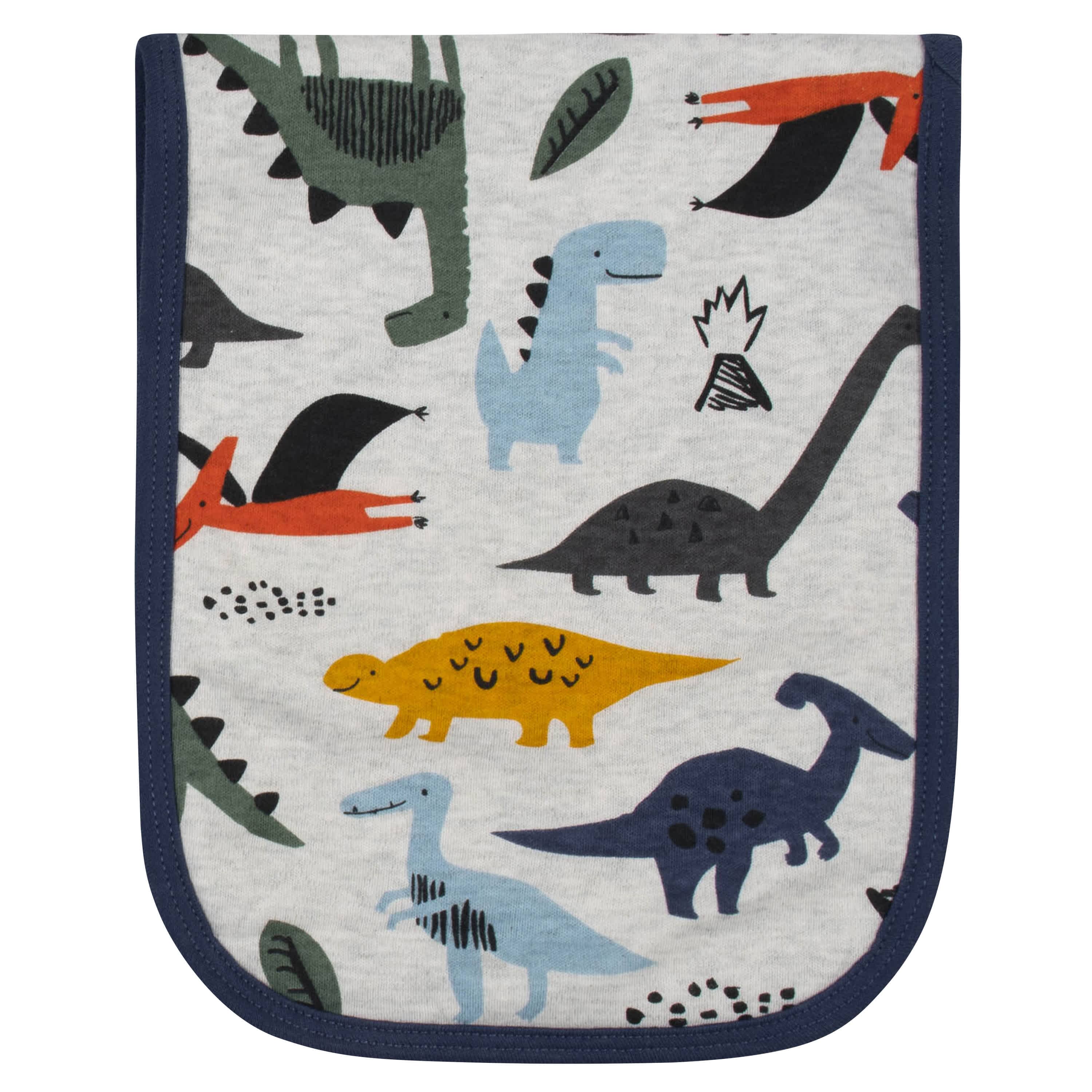 4-Pack Baby Boys Dino Terry Burp Cloths - Image 2