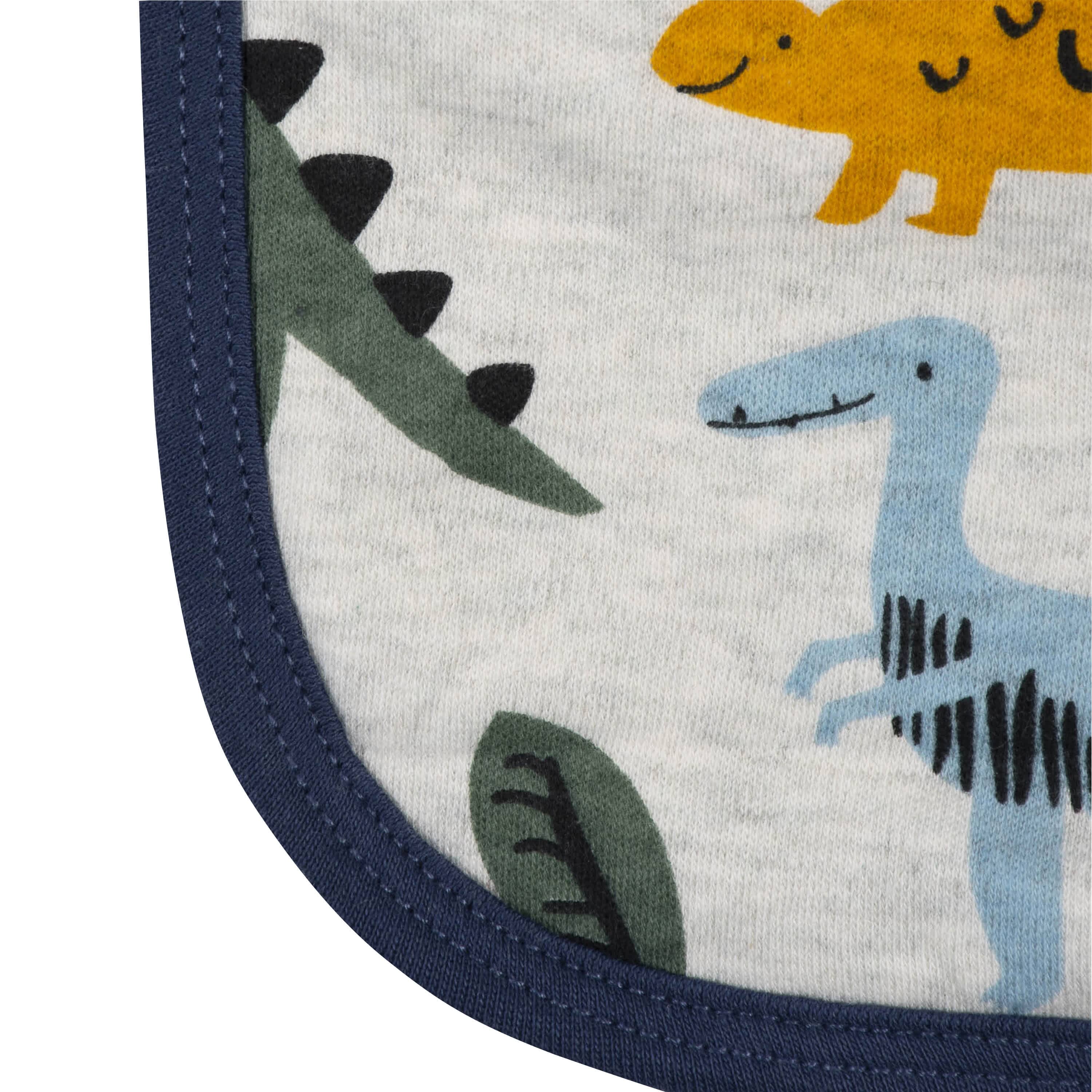 4-Pack Baby Boys Dino Terry Burp Cloths - Image 3