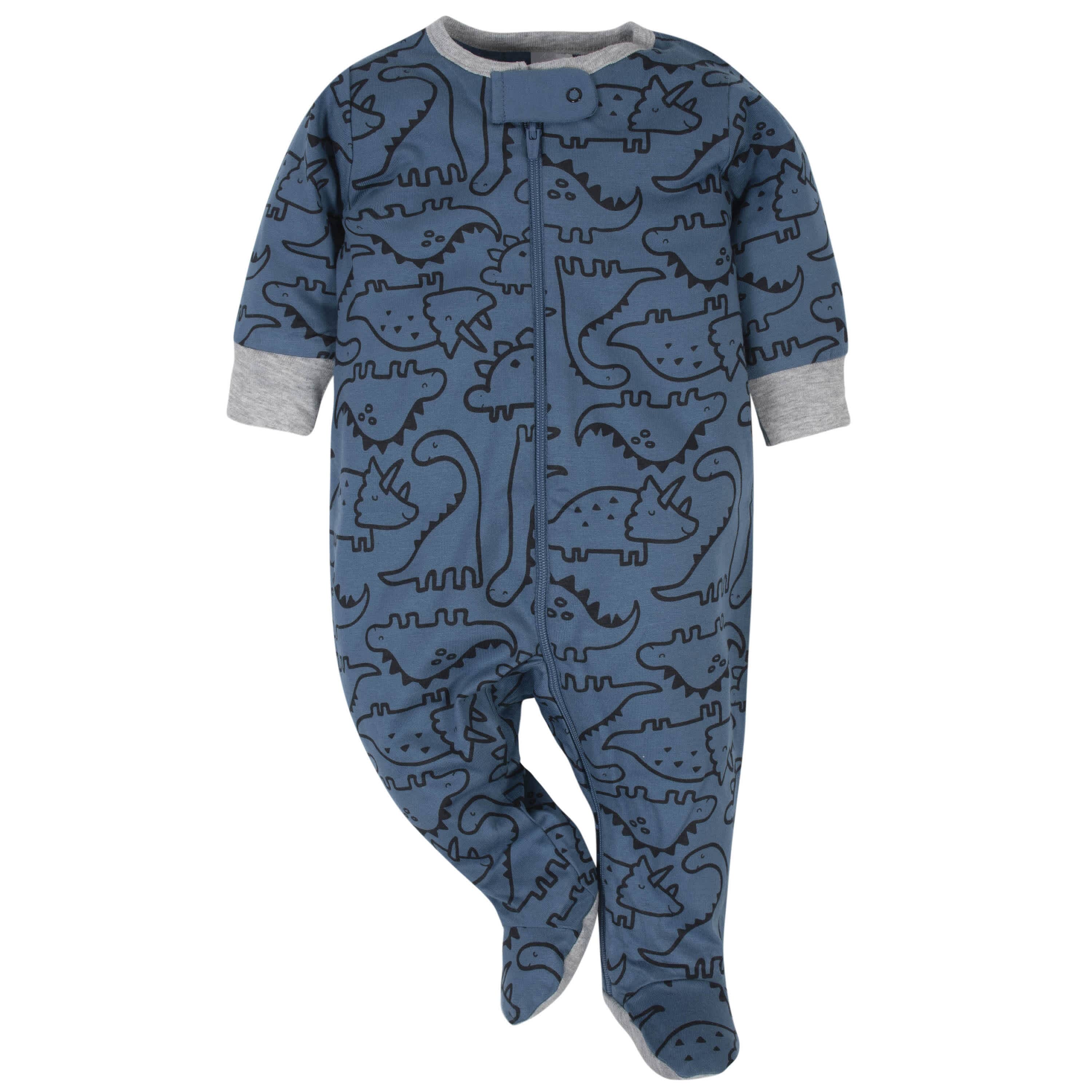 GerberĀ® 4-Pack Baby Boys Dino & Tiger Sleep 'N Play Bundle - Image 3