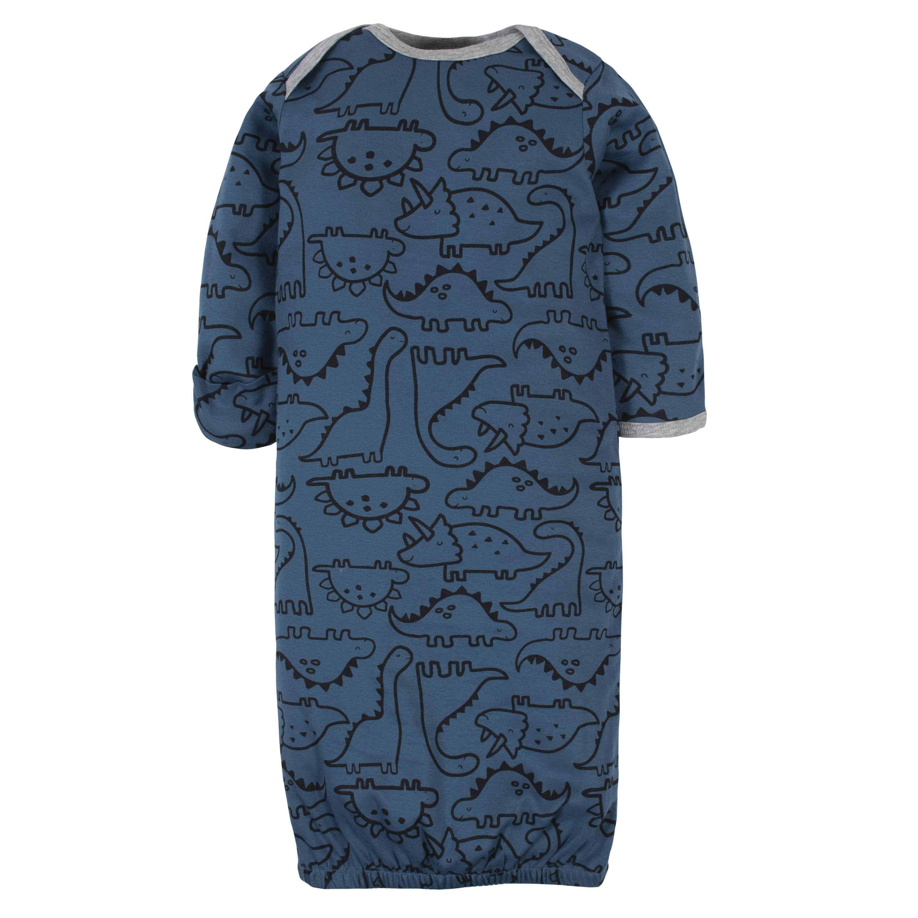 4-Pack Baby Boys Dinosaur Gowns - Image 5