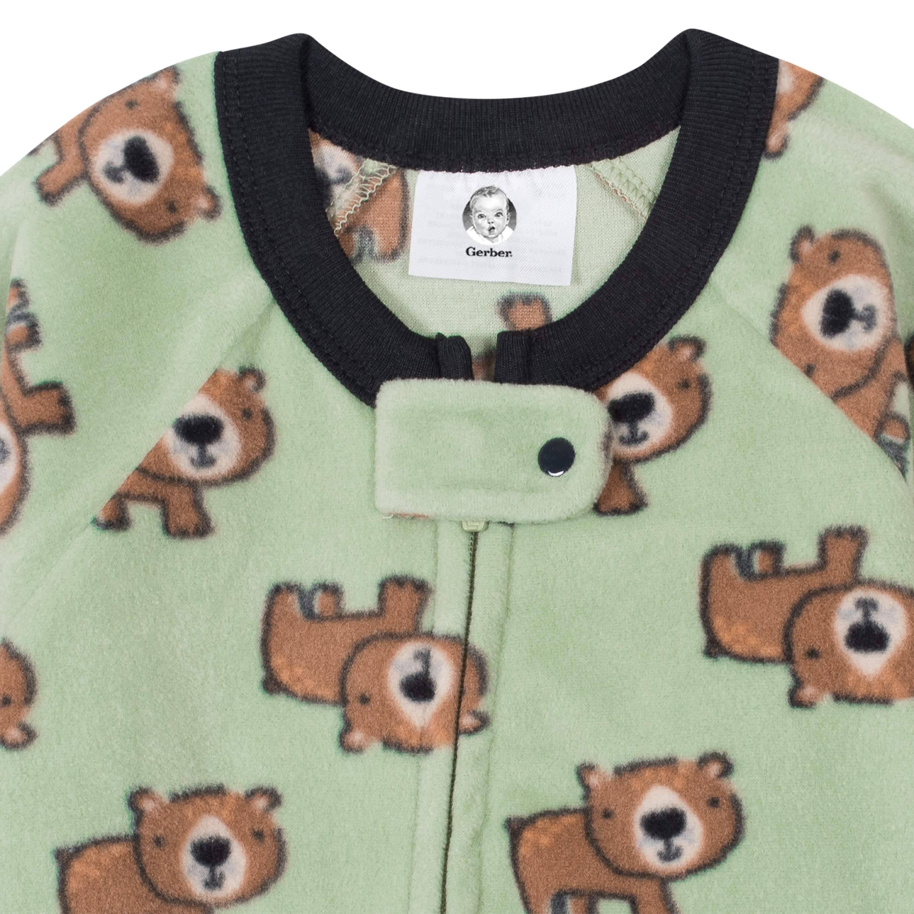 Gerber® 4-Pack Baby Boys Fleece Pajamas - Image 4