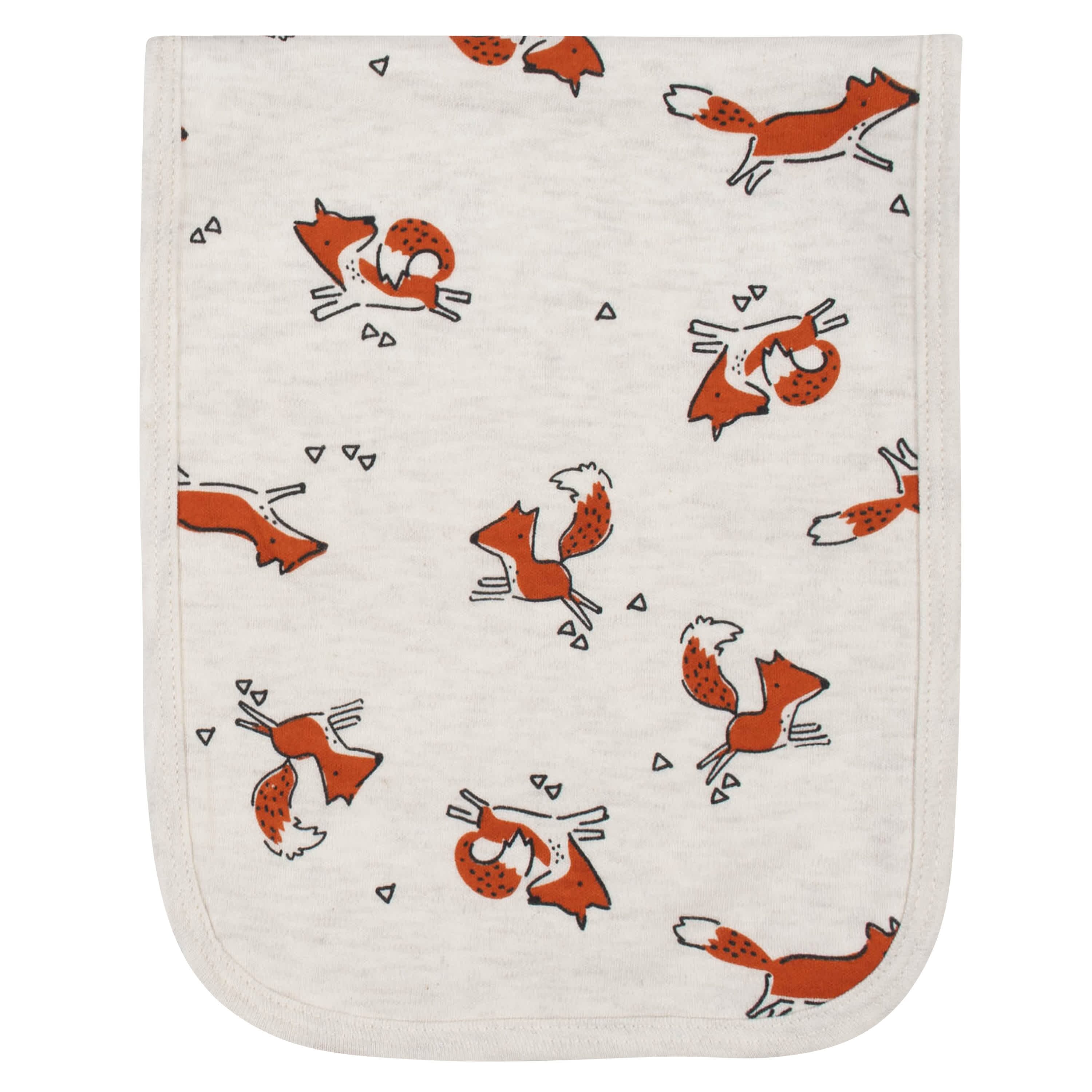4-Pack Baby Boys Fox & Hedgehog Terry Burp Cloths - Image 2
