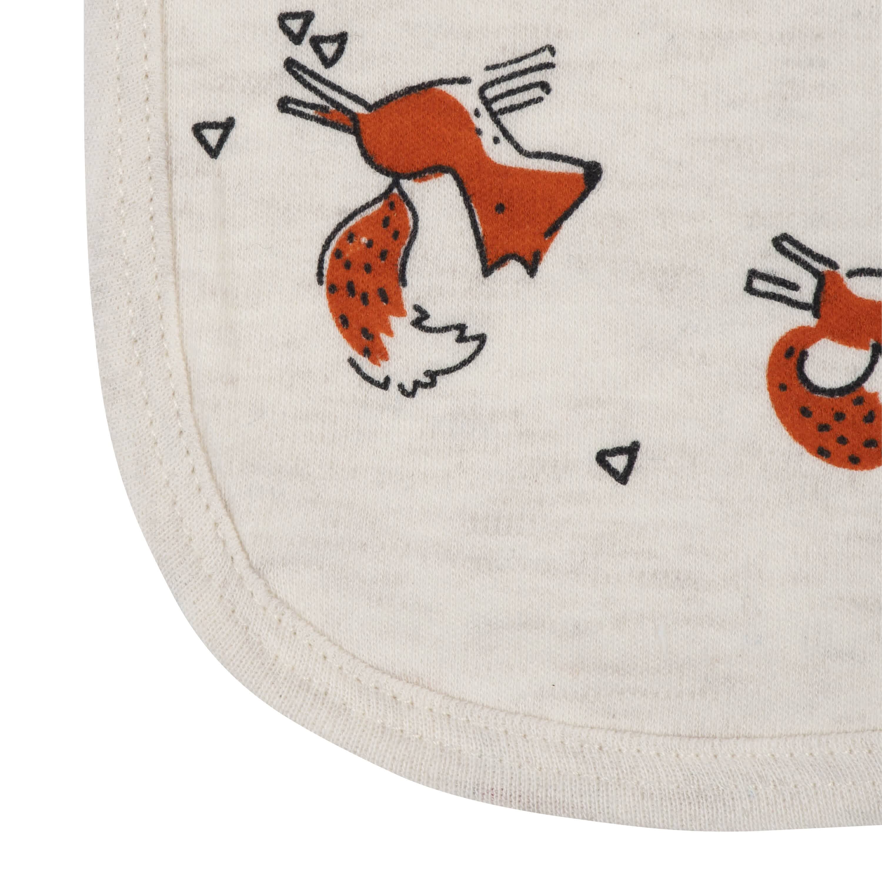 4-Pack Baby Boys Fox & Hedgehog Terry Burp Cloths - Image 3