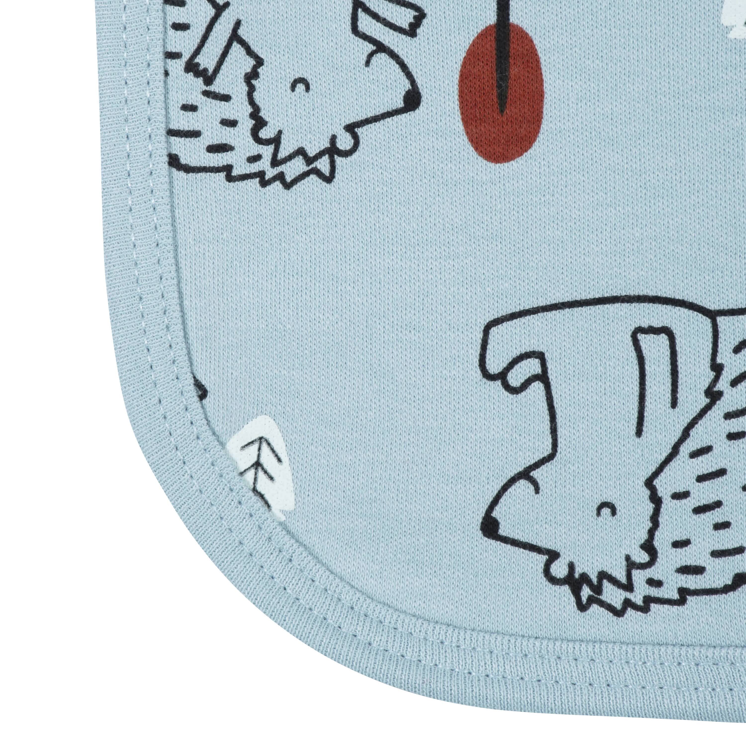 4-Pack Baby Boys Fox & Hedgehog Terry Burp Cloths - Image 5