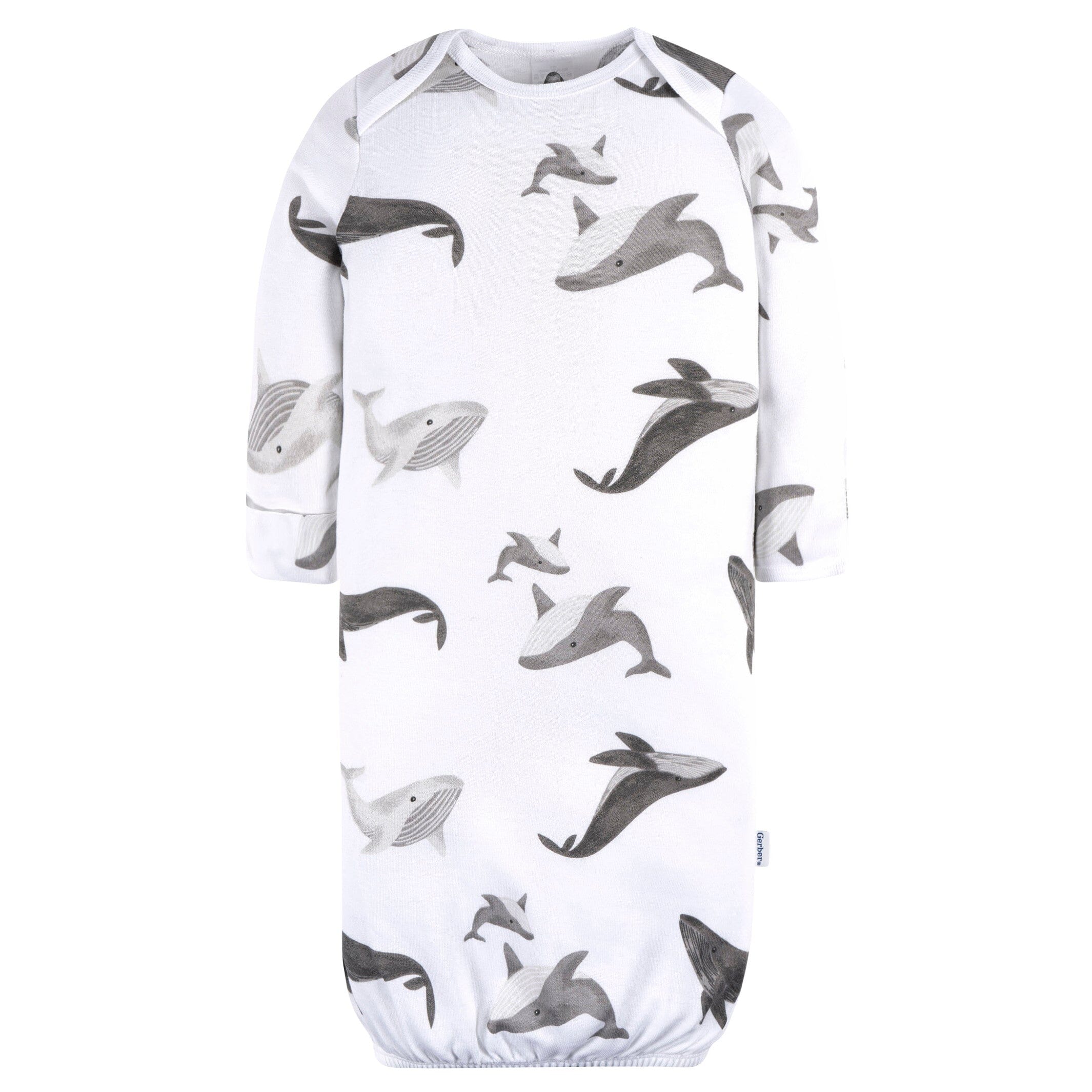 4-Pack Baby Boys Grey Coastal Gowns - Image 7