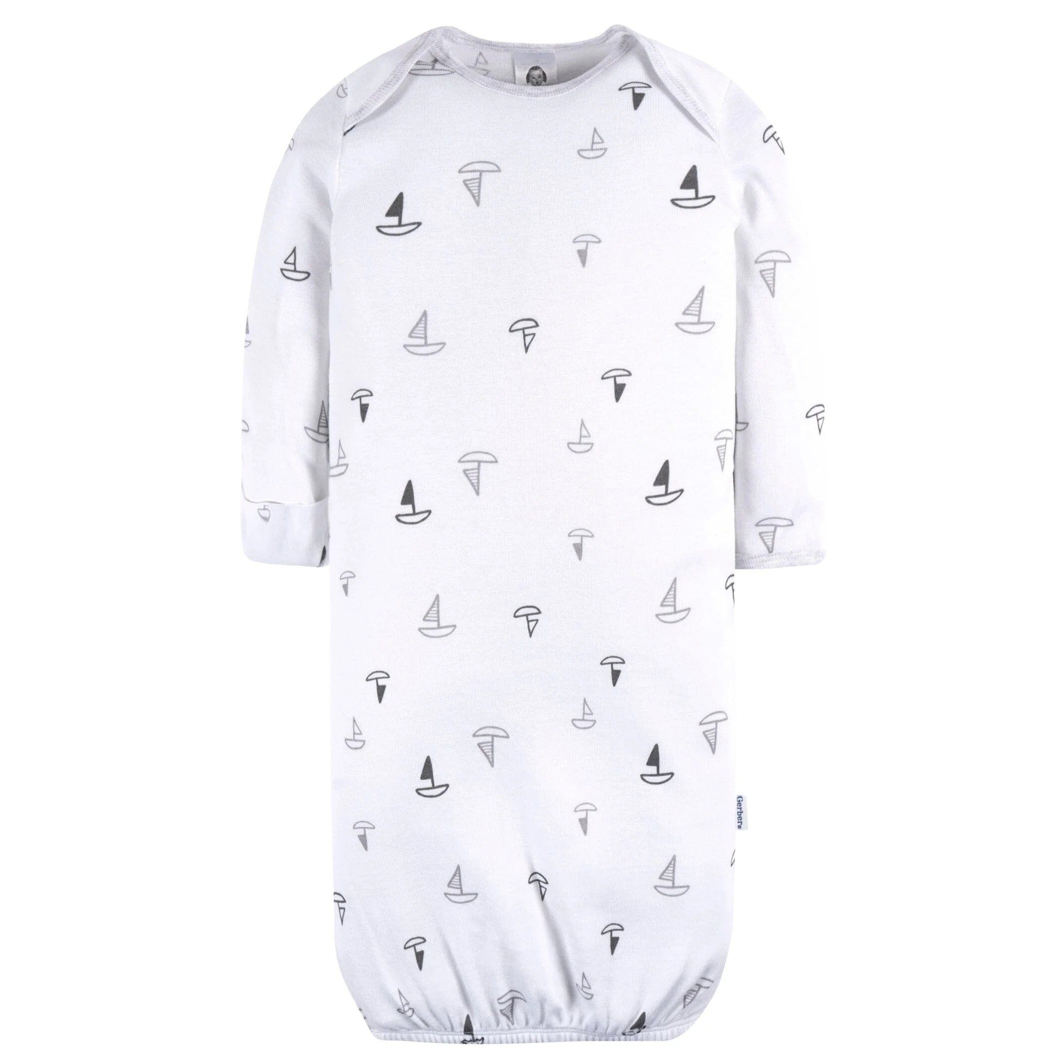 4-Pack Baby Boys Grey Coastal Gowns - Image 8