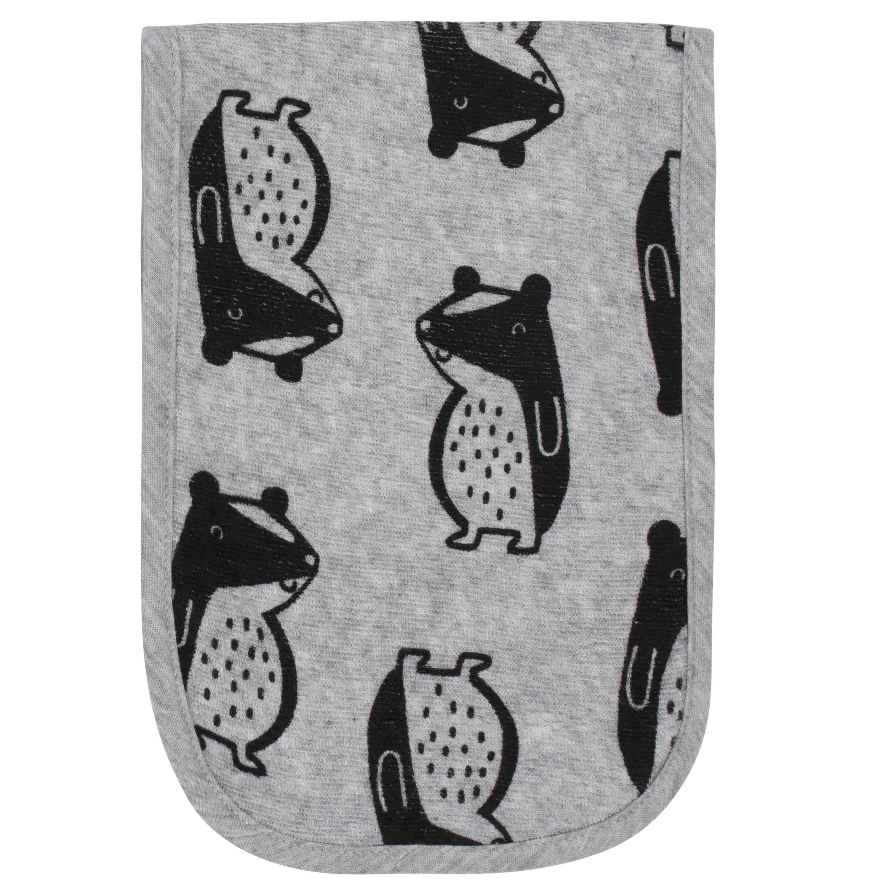 4-Pack Baby Boys Comfy Stretch Badger Burp Cloths - Image 2