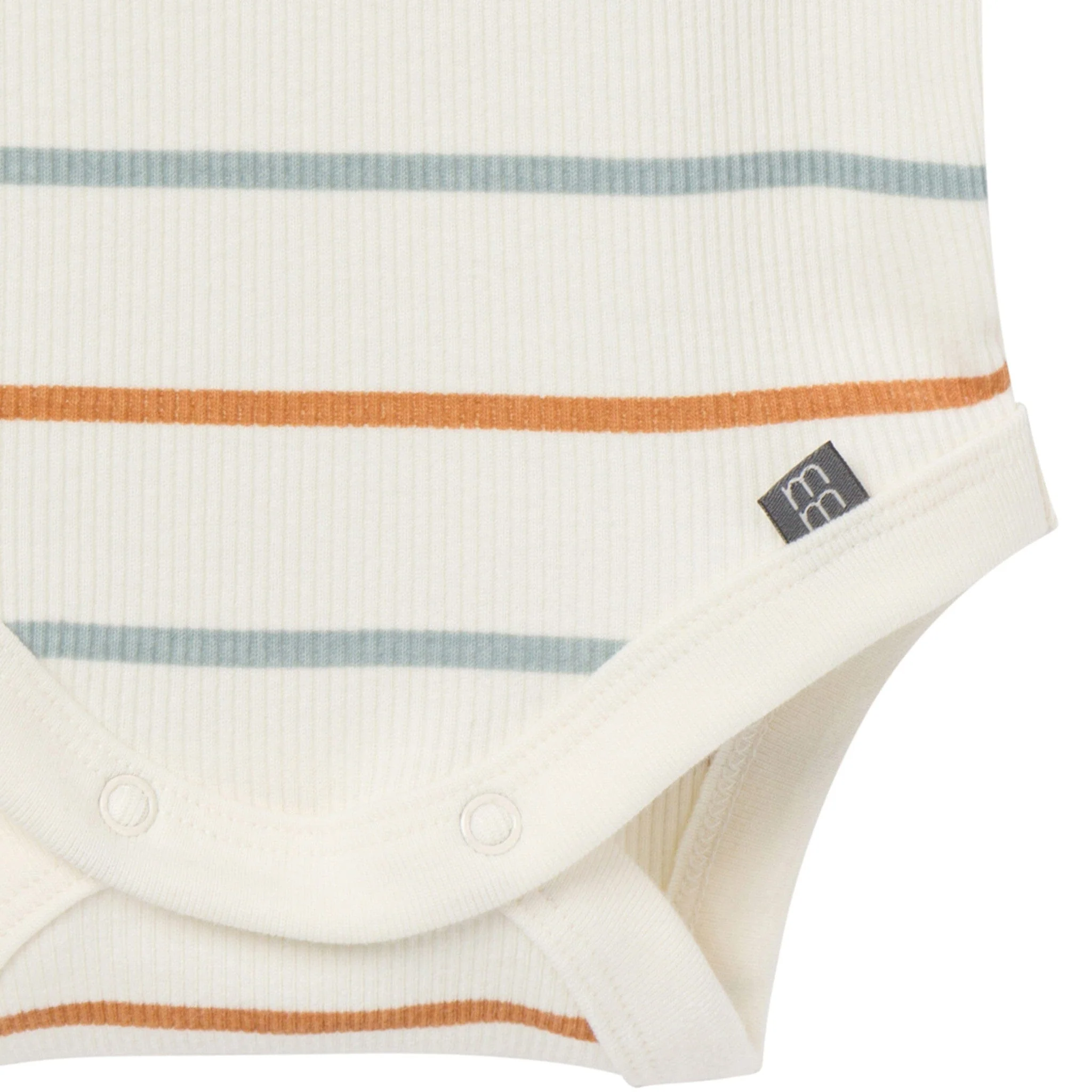 4-Piece Baby Boys Ivory Stripe Short Sleeve Bodysuits and Shorts Set - Image 5