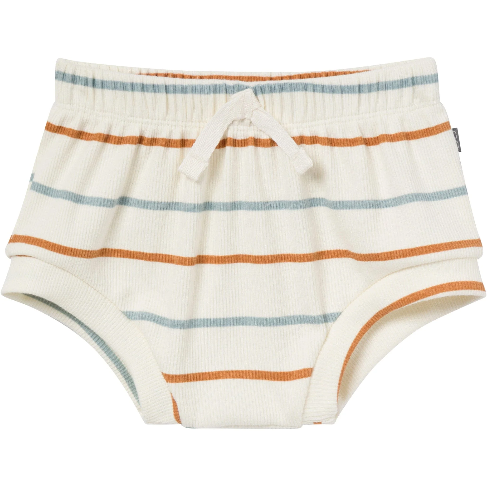 4-Piece Baby Boys Ivory Stripe Short Sleeve Bodysuits and Shorts Set - Image 7